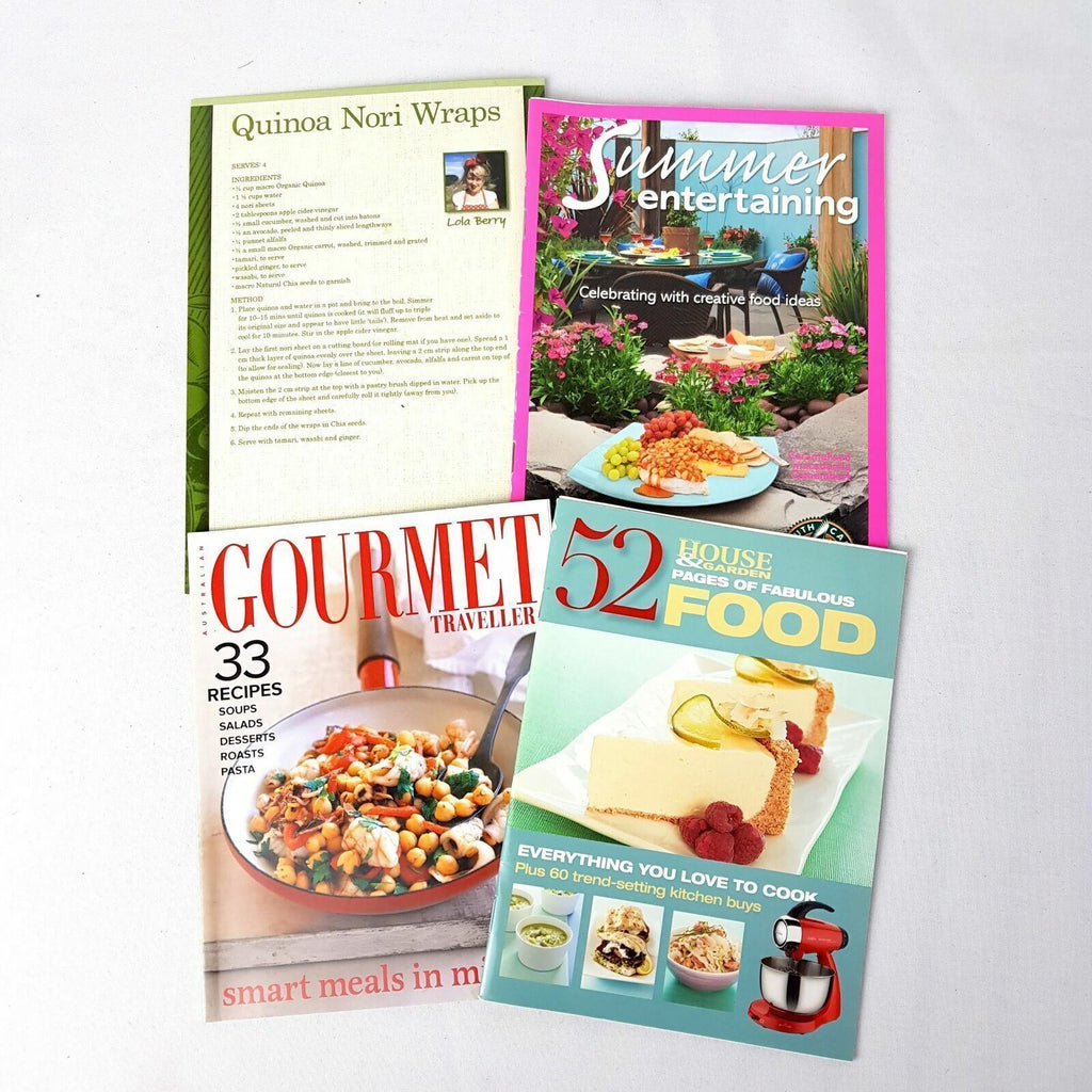 5x Cooking Baking Desserts Gourmet Traveller Australia Magazine Recipe Book Card