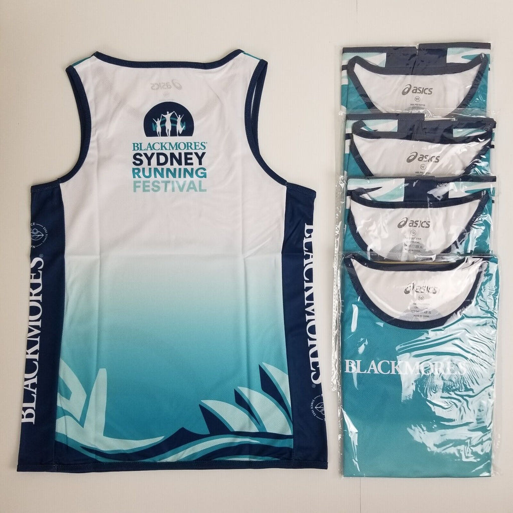 5 ASICS Women's 10 Training Singlet Tank Top Jersey Running Gym Footy Basketball