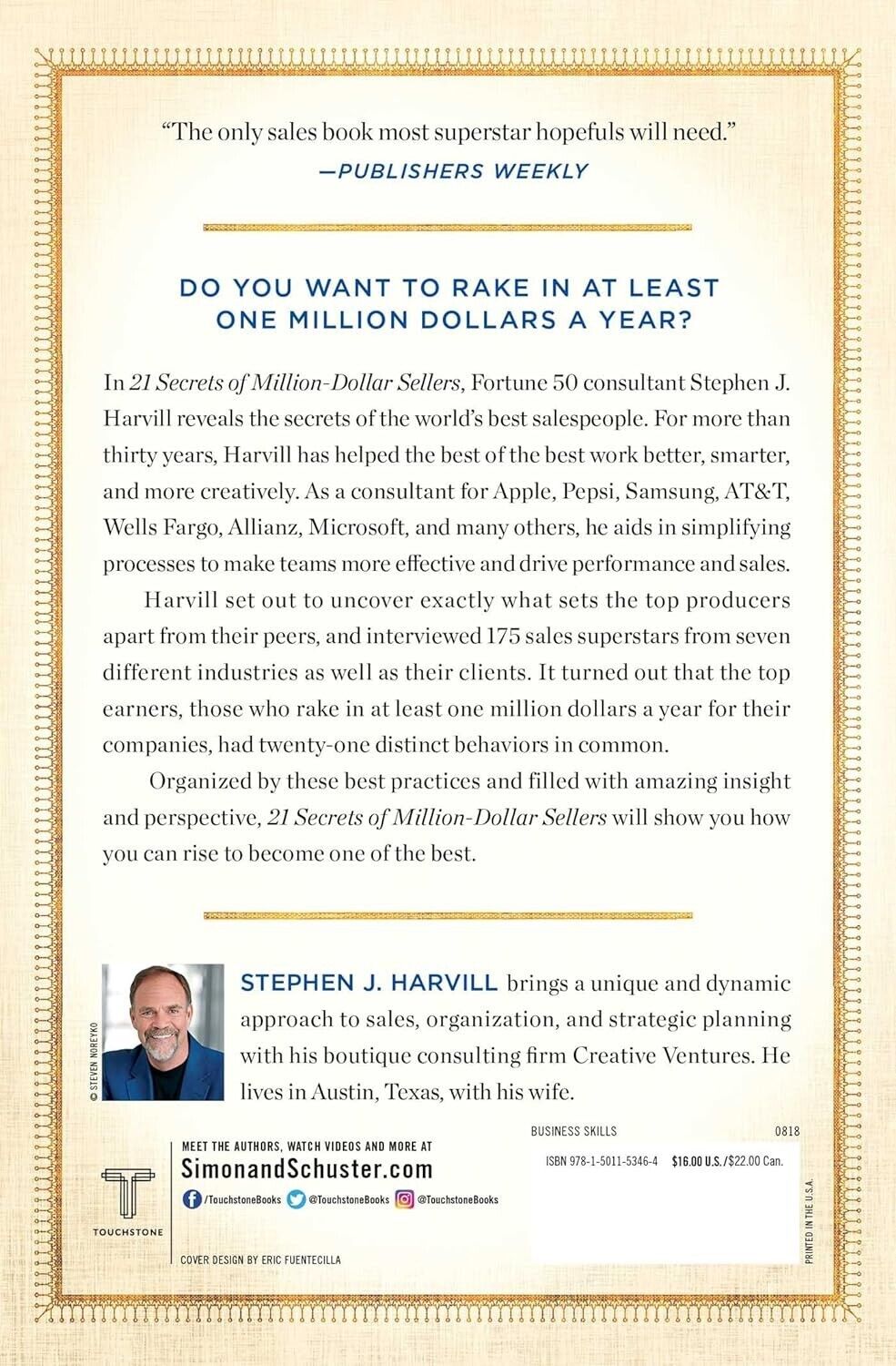 21 Secrets of Million-Dollar Sellers by Stephen J. Harvill Sales Success Tips