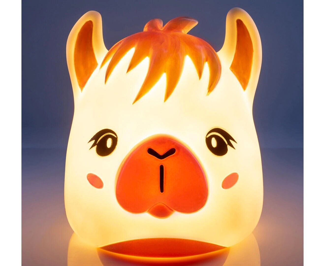 Smoosho's Pals Alpaca Table Lamp with Bulb White, Kids Night Light LED Brand New