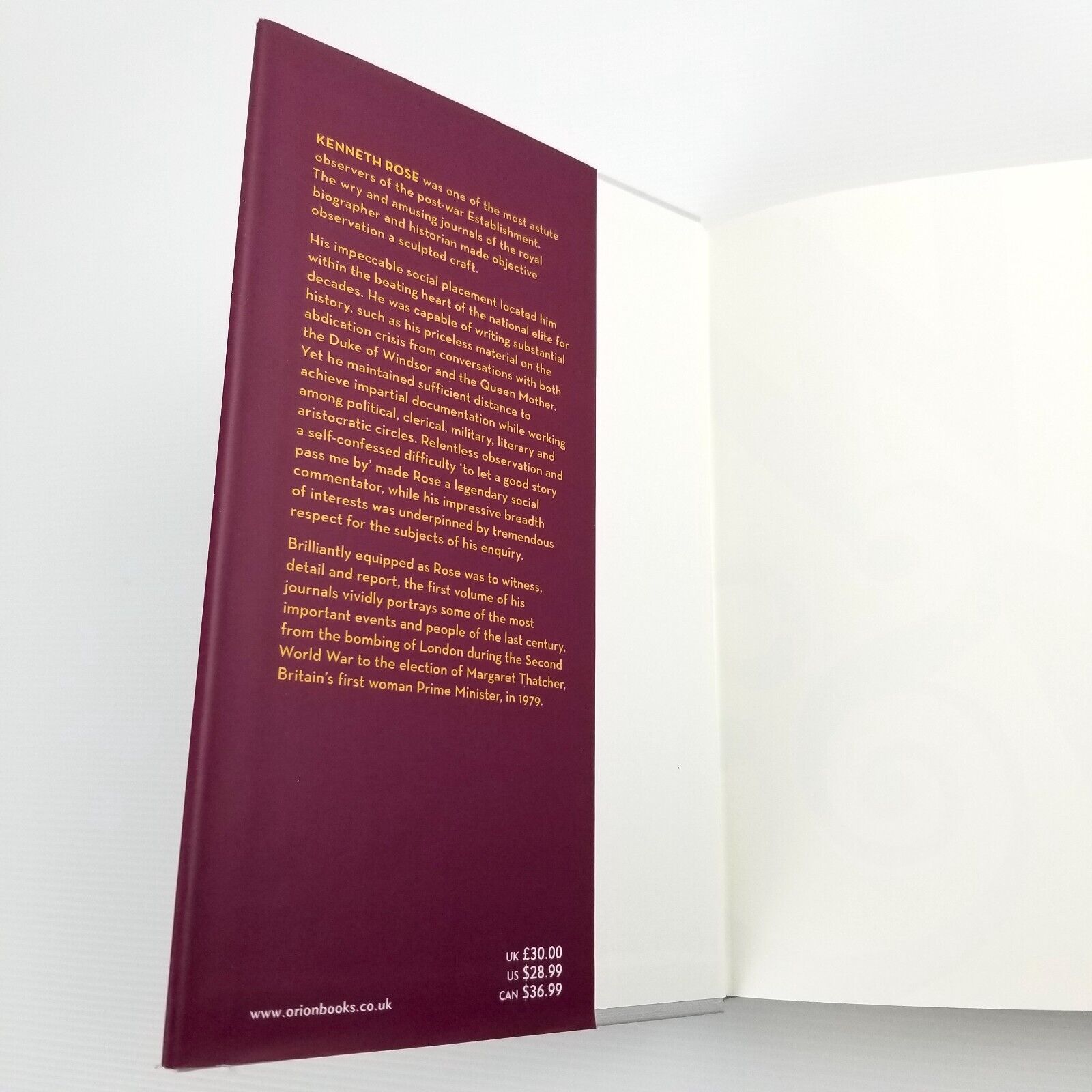 Who's In, Who's Out: The Journals of Kenneth Rose Volume One 1944-1979 Hardcover