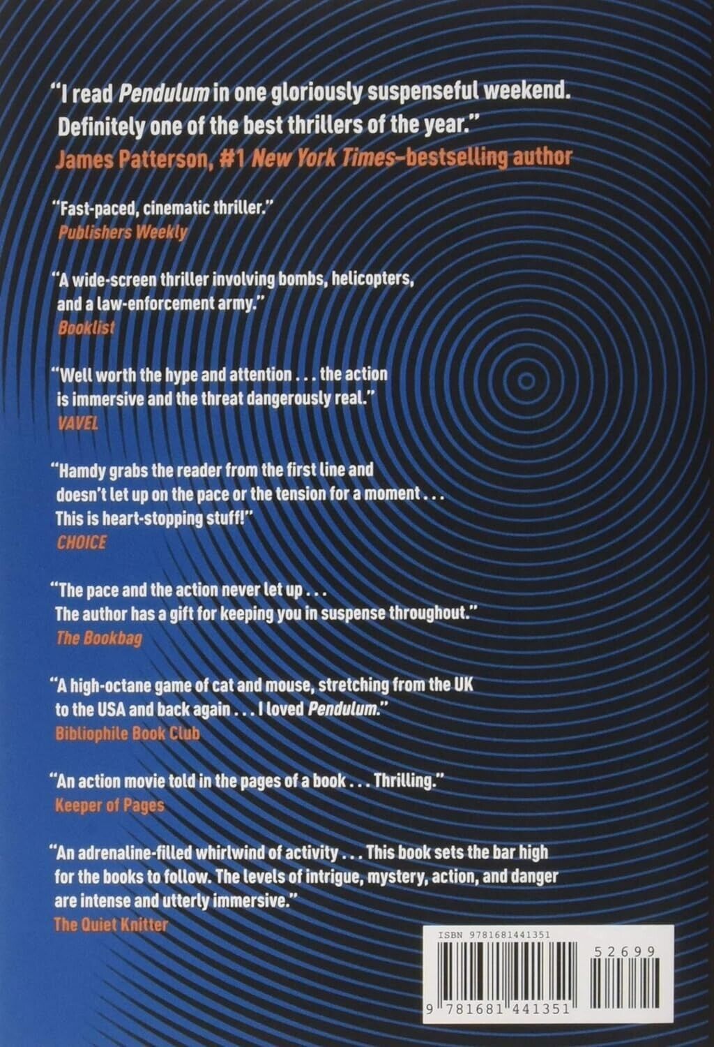 Pendulum by Adam Hamdy Hardcover 2017 Crime Thriller Mystery Fiction Novel Book
