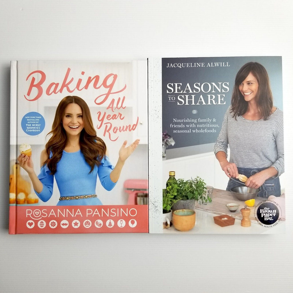 2x Cookbooks Rosanna Pansino Baking & Jacqueline Alwill Seasons to Share Recipes