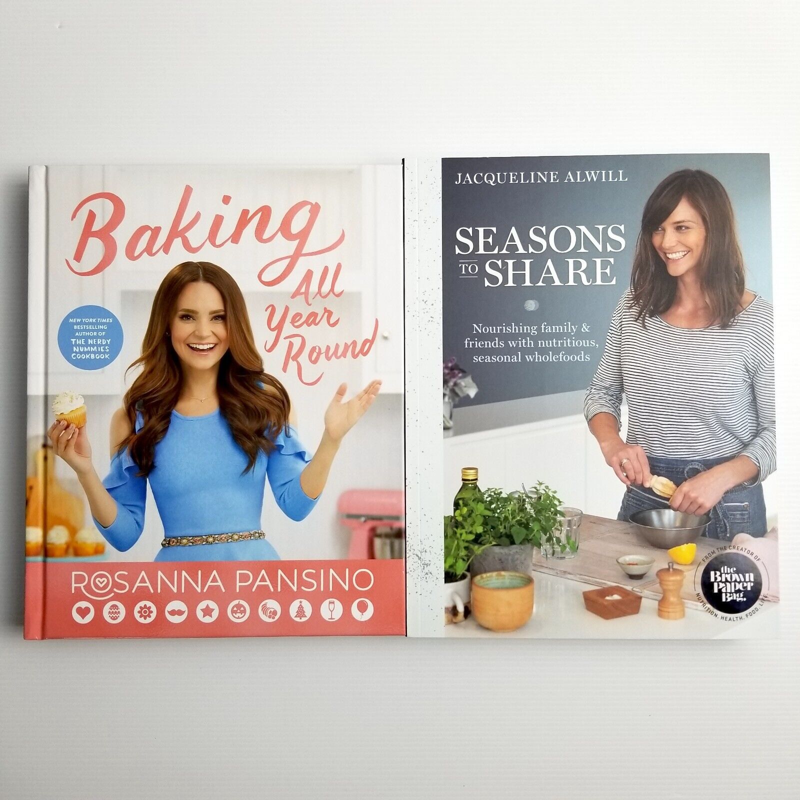 2x Cookbooks Rosanna Pansino Baking & Jacqueline Alwill Seasons to Share Recipes