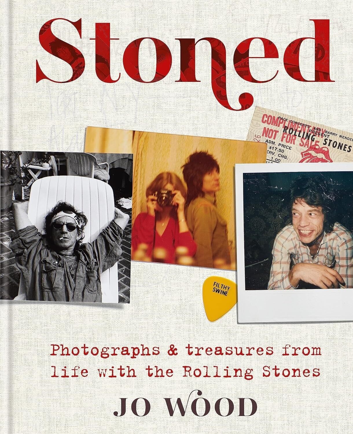 Stoned by Jo Wood, Hardcover, Rolling Stones Photography Rock Music History