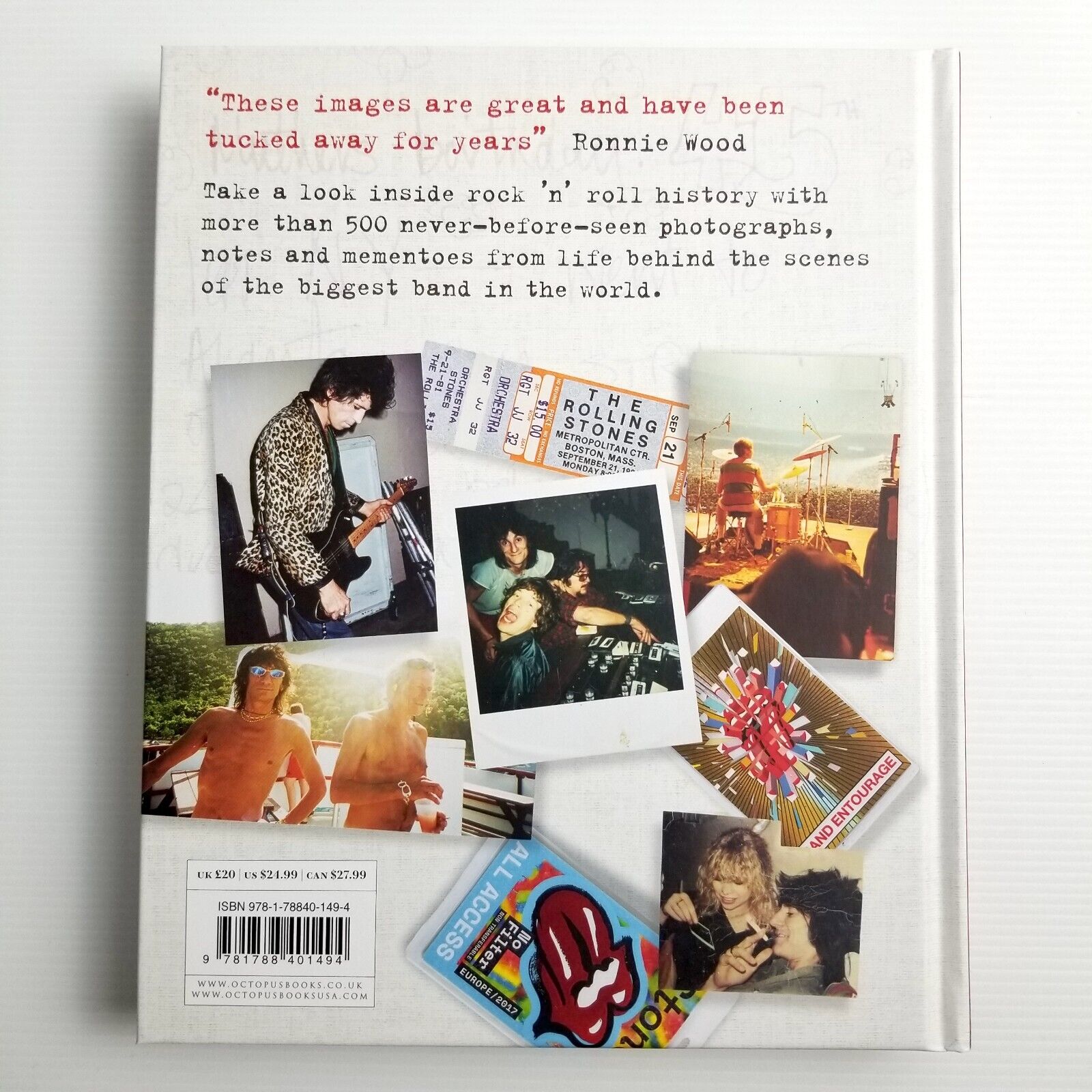 Stoned by Jo Wood, Hardcover, Rolling Stones Photography Rock Music History