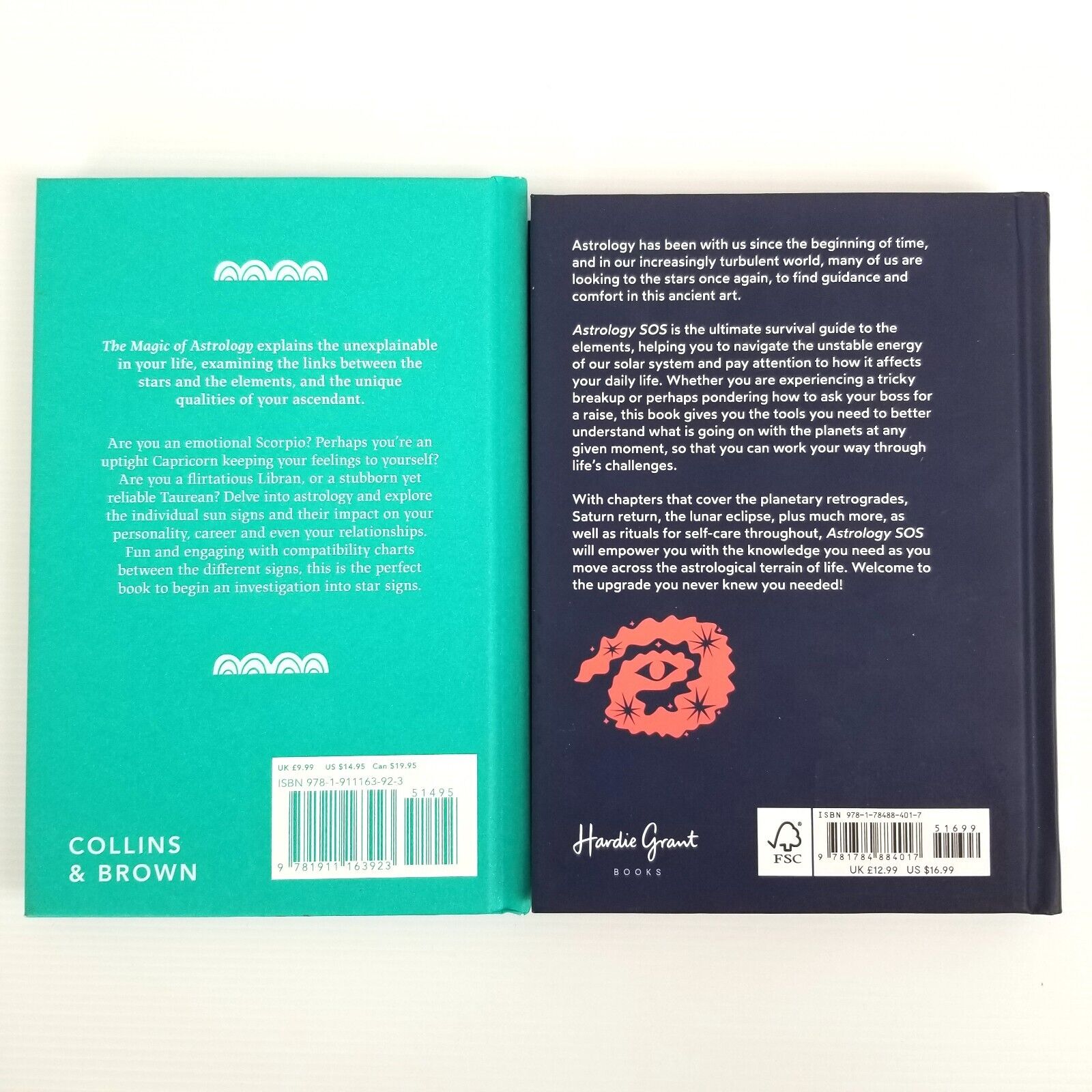 2x Book Bundle: The Magic of Astrology (Sasha Fenton) & Astrology SOS, Hardcover