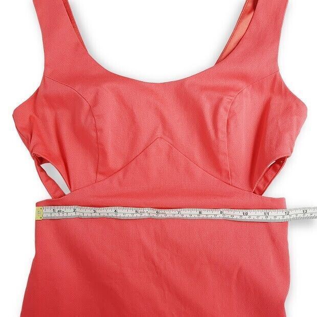 Ladakh Salmon Pink Size 6 Pencil Dress Sleeveless Cut Out Fitted Cocktail Party