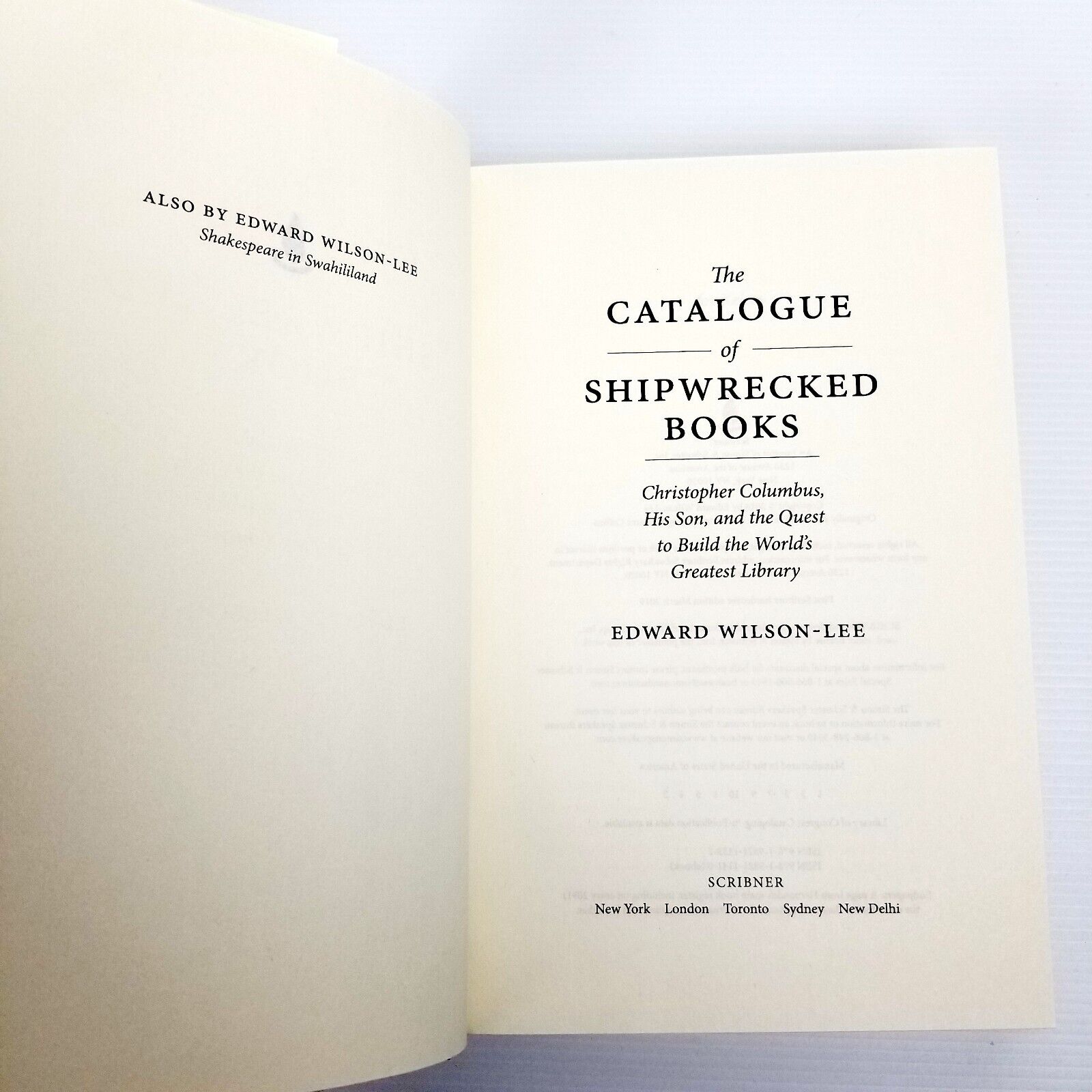 The Catalogue of Shipwrecked Books Christopher Columbus, E. Wilson-Lee Hardcover