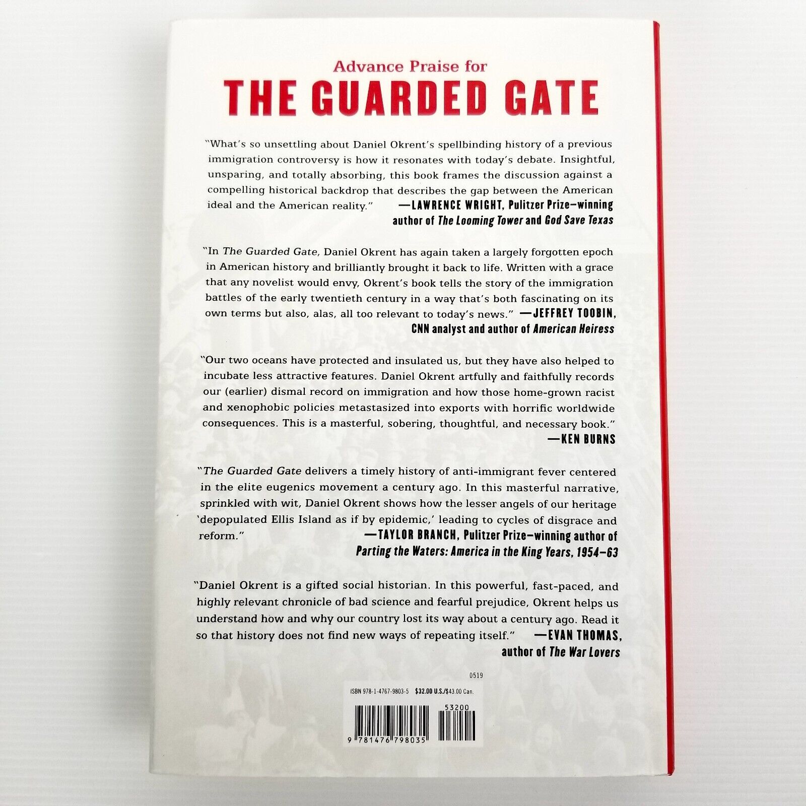 The Guarded Gate: Bigotry, Eugenics and the Law... by Daniel Okrent, Hardcover