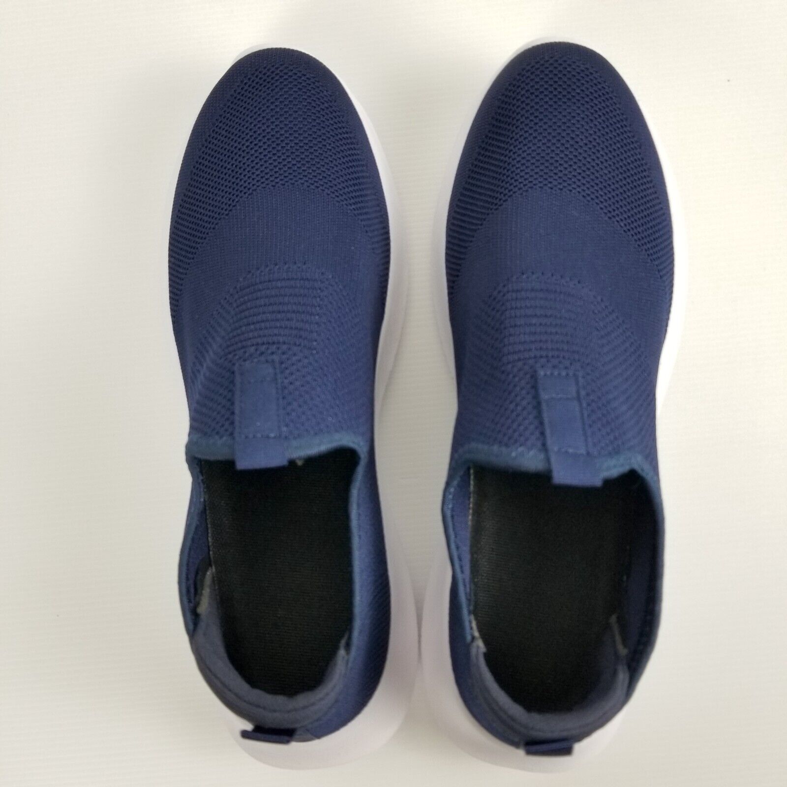 Mens US 10 Navy Blue Lightweight Mesh Knit Slip On Shoes Casual Sneakers Loafers