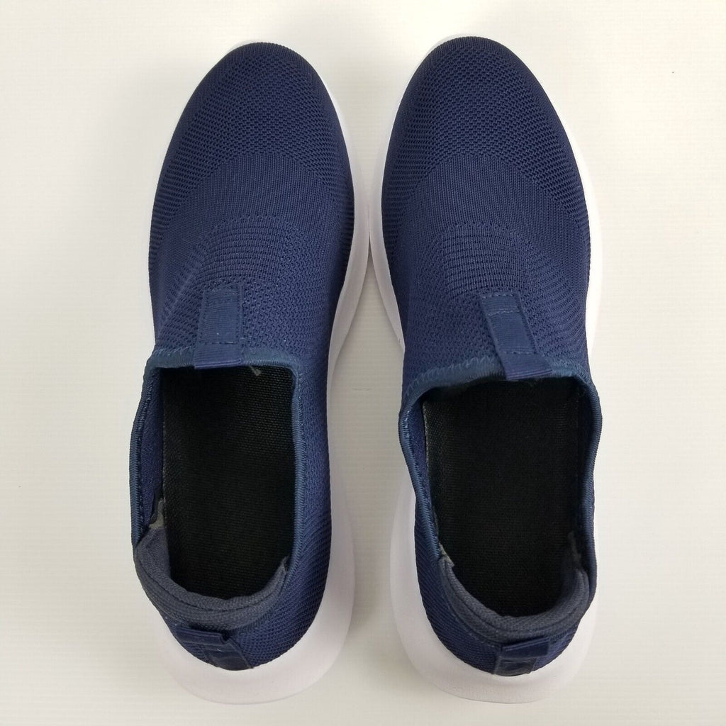 Mens US 10 Navy Blue Lightweight Mesh Knit Slip On Shoes Casual Sneakers Loafers