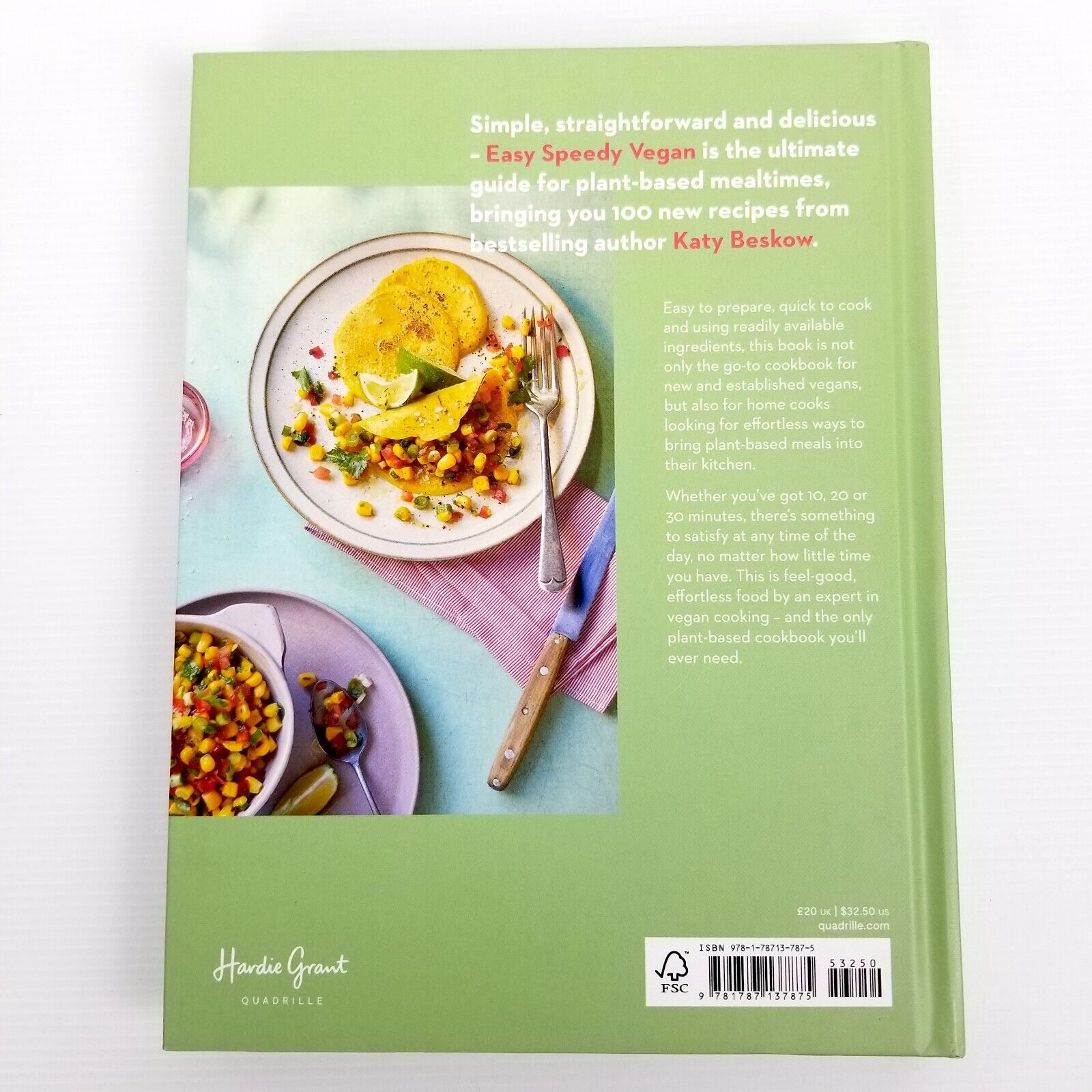 Easy Speedy Vegan: 100 Quick Plant-Based Recipes by Katy Beskow (Hardcover 2022)