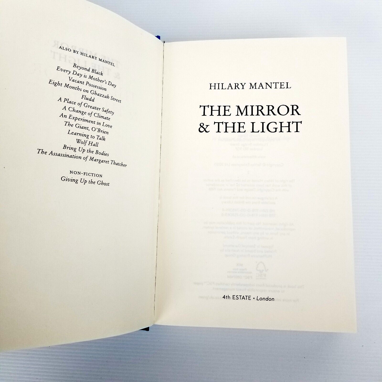 The Mirror and the Light (The Wolf Hall Trilogy) by Hilary Mantel Hardcover 2020