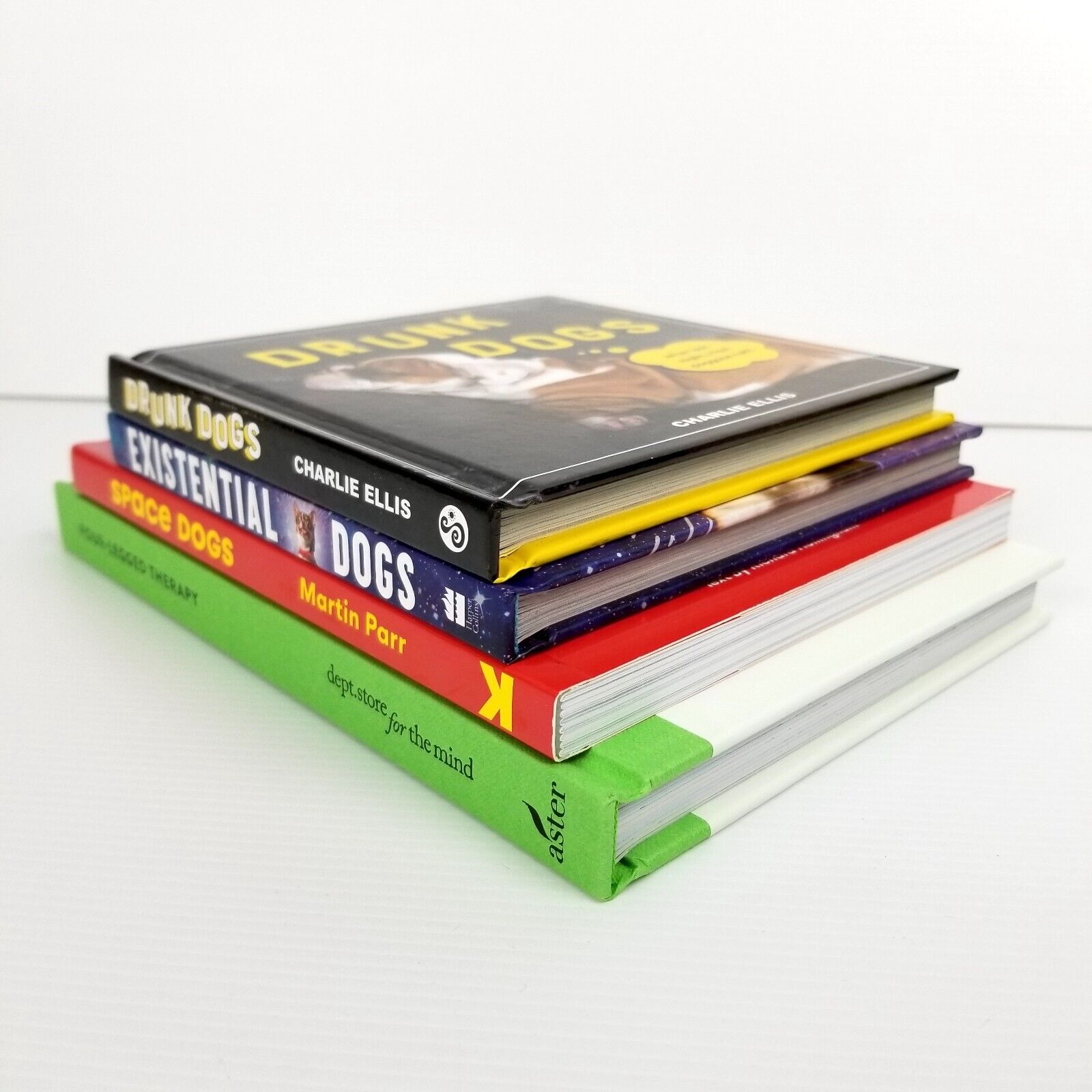 4 Dog Book Bundle: Four-Legged Therapy, Space Dogs, Existential Dogs, Drunk Dogs