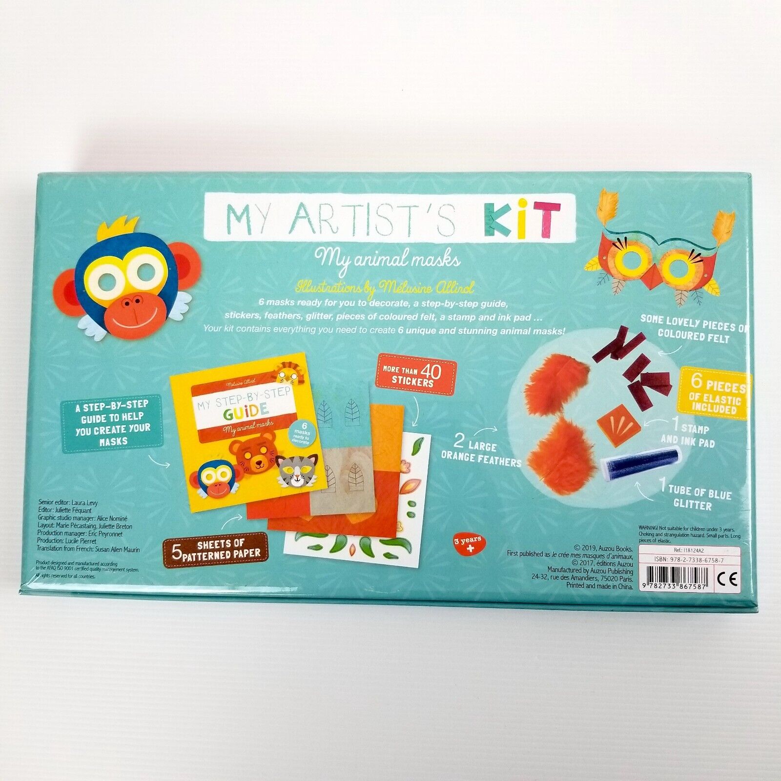 My Artist Kit: My Animals Masks by Melusine Allirol (Kids Activity Set, 2019)