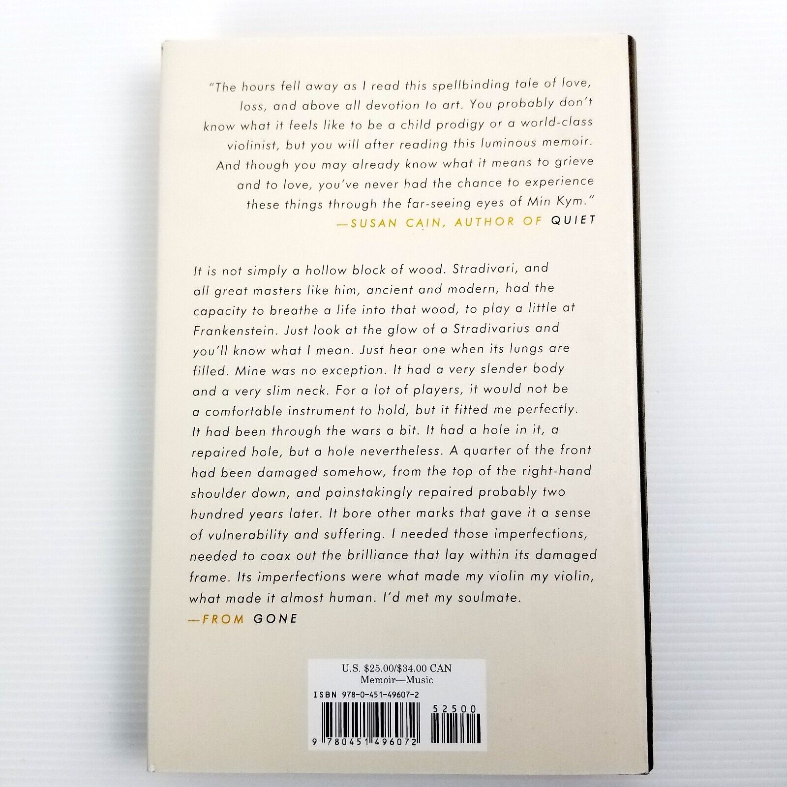 Gone: A Girl, a Violin, a Life Unstrung by Min Kym (English) Hardcover Book