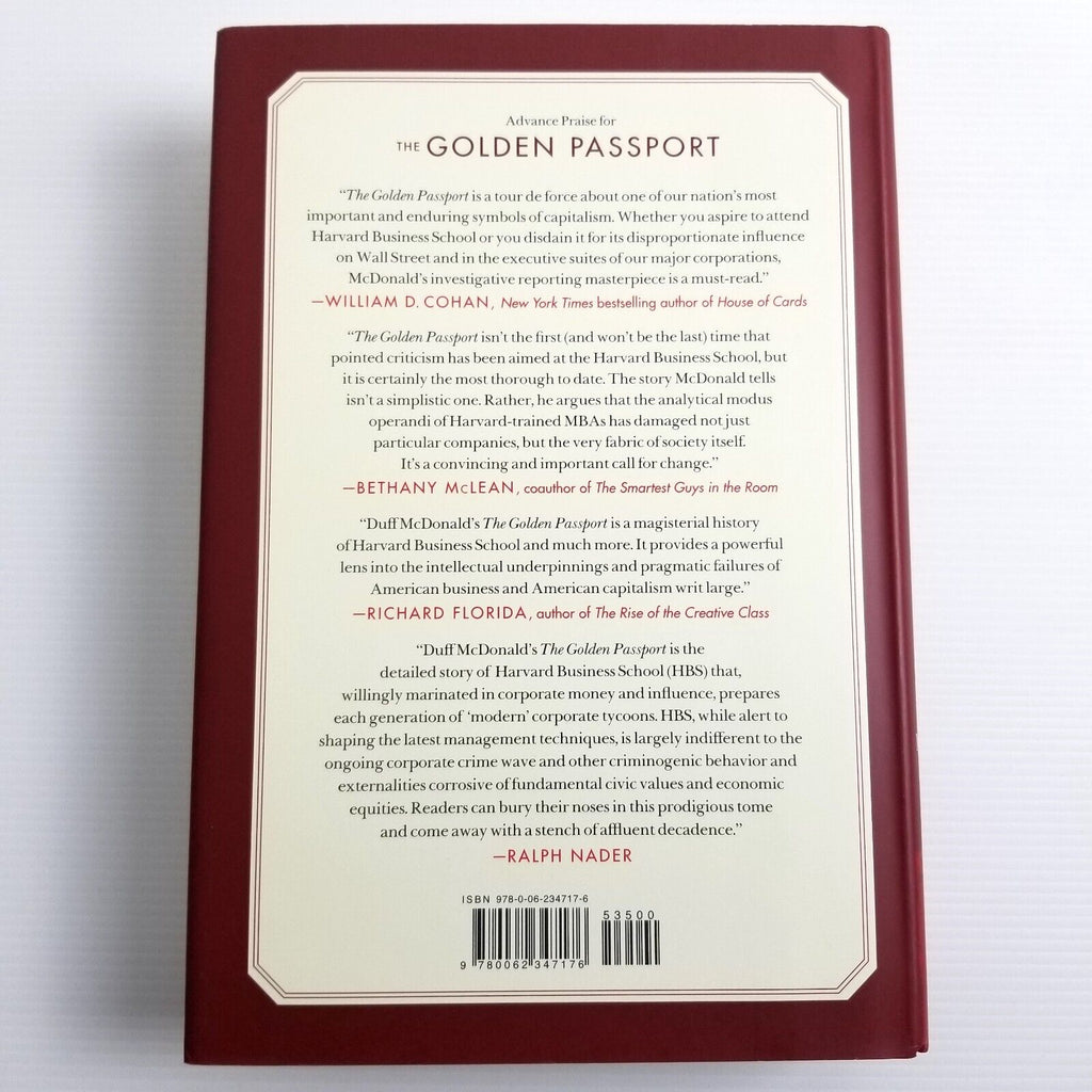 The Golden Passport: Harvard Business School by Duff McDonald (Hardcover, 2017)
