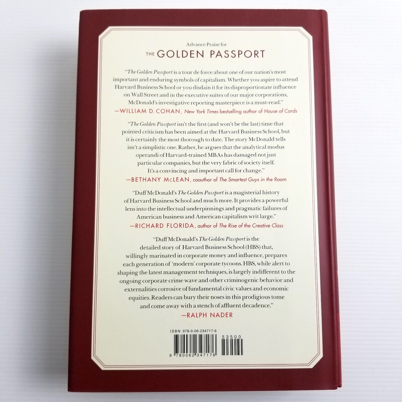 The Golden Passport: Harvard Business School by Duff McDonald (Hardcover, 2017)