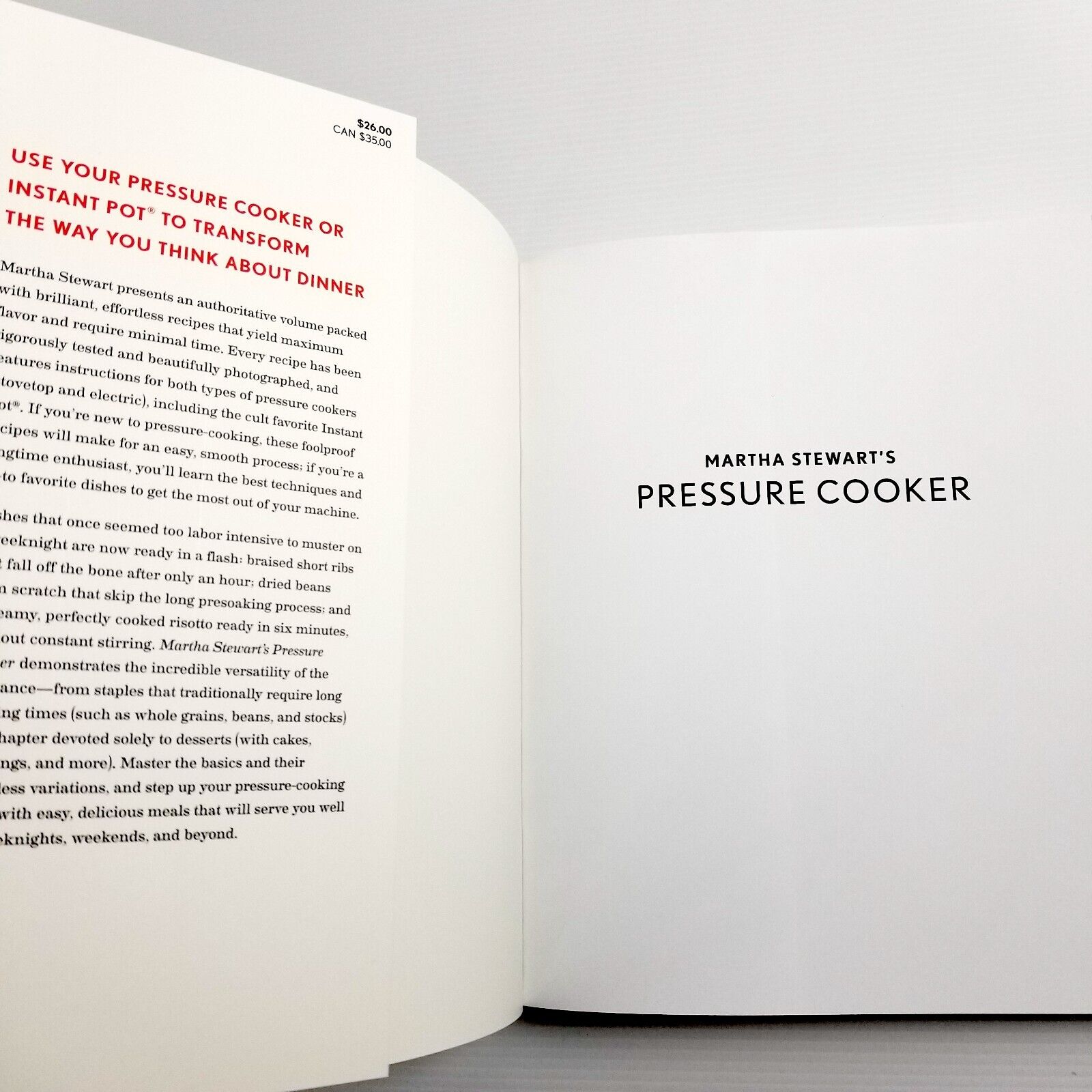 Martha Stewart's Pressure Cooker: 100+ Recipes for Fast Flavor Cookbook Recipes