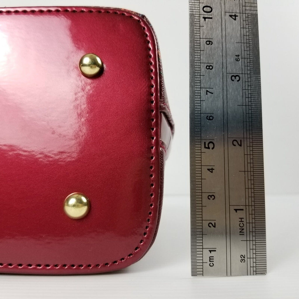 Cherry Red Floral Dotted Indigenous Design Luxury Handbag Purse Shoulder Bag New