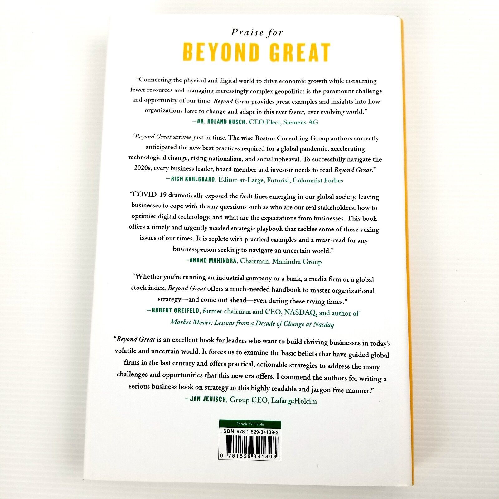 Beyond Great: Nine Strategies for Thriving in an Era of Social Tension, Economic