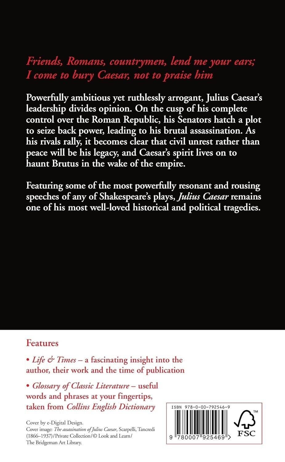 Julius Caesar (Collins Classics) by William Shakespeare (Paperback, 2013) Pocket