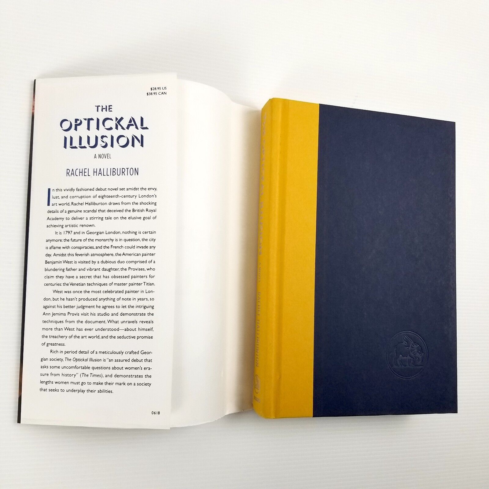 The Optickal Illusion: A Novel by Rachel Halliburton Hardcover Book 2nd