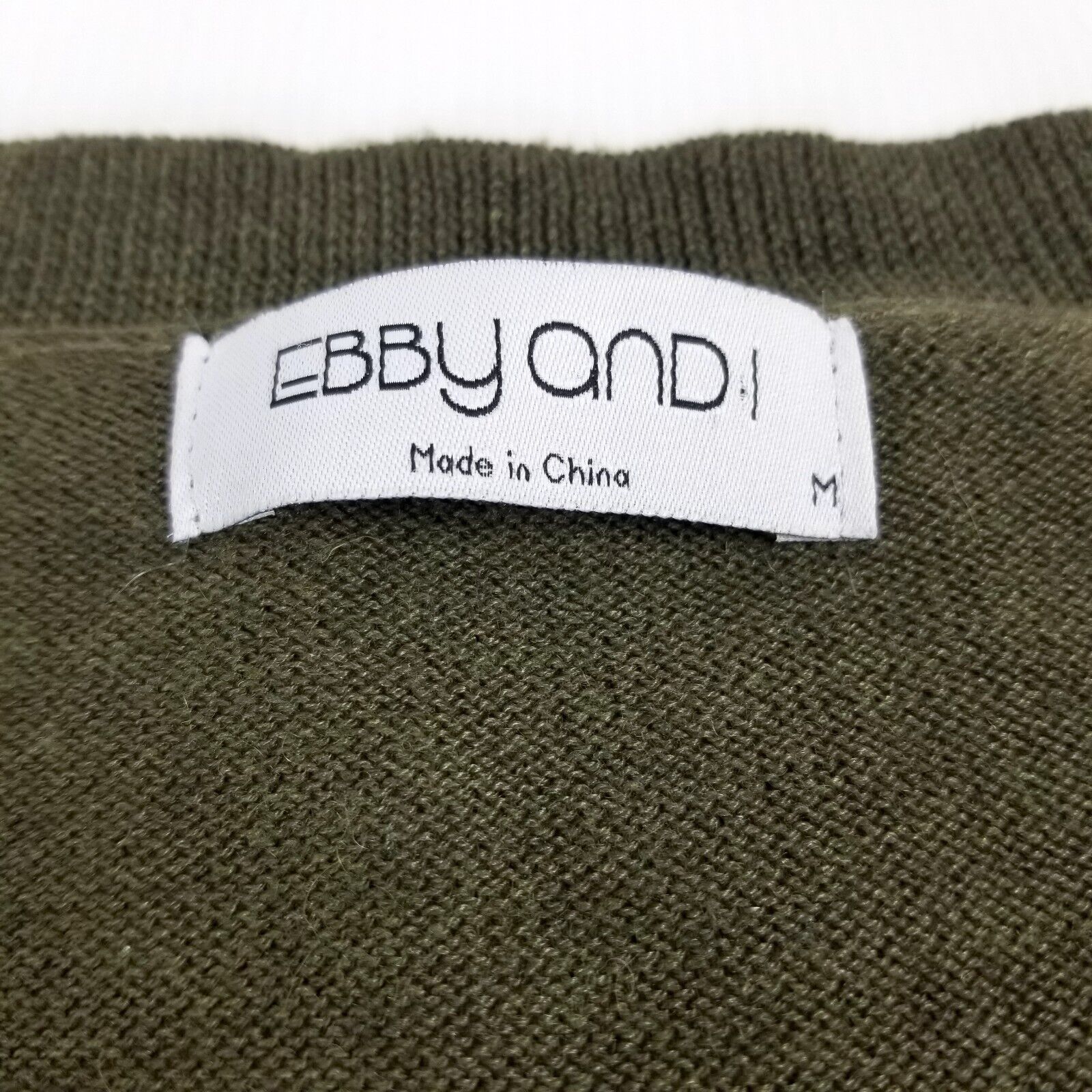 Women's M Wool Blend Light Knit Green Jumper Round Neck Long Sleeve