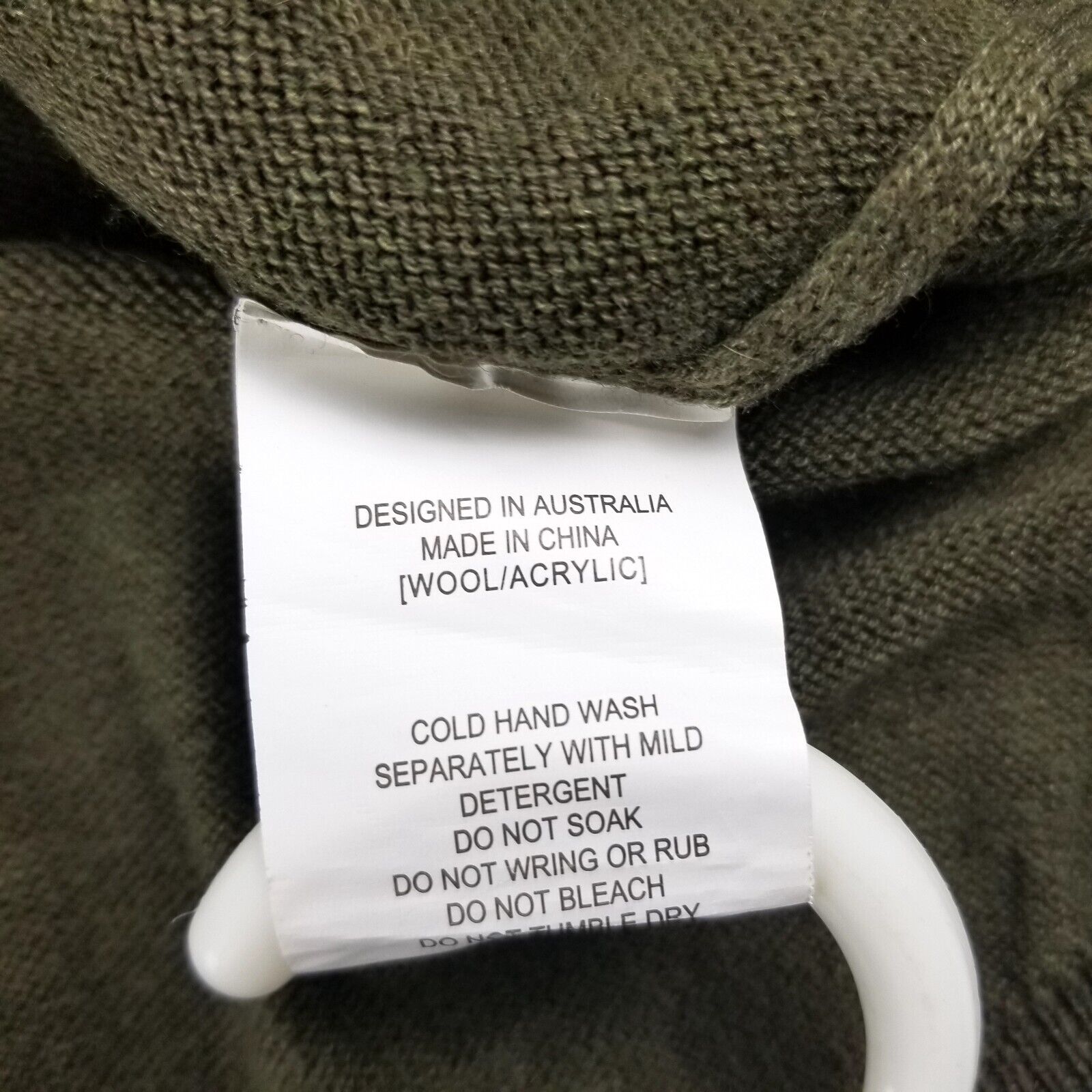 Women's M Wool Blend Light Knit Green Jumper Round Neck Long Sleeve