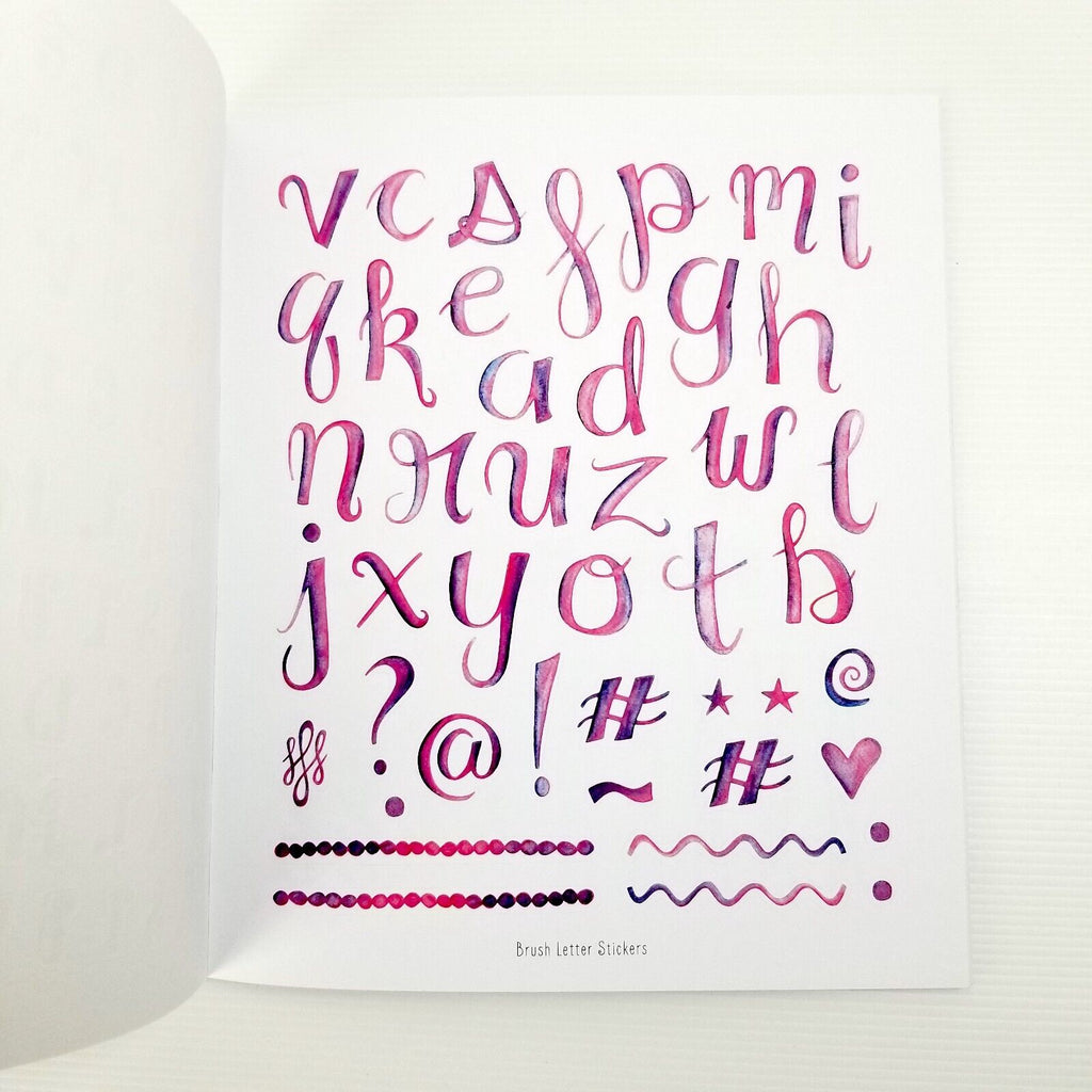 Draw, Color, and Sticker Creative Lettering Sketchbook: An Illustration Journal
