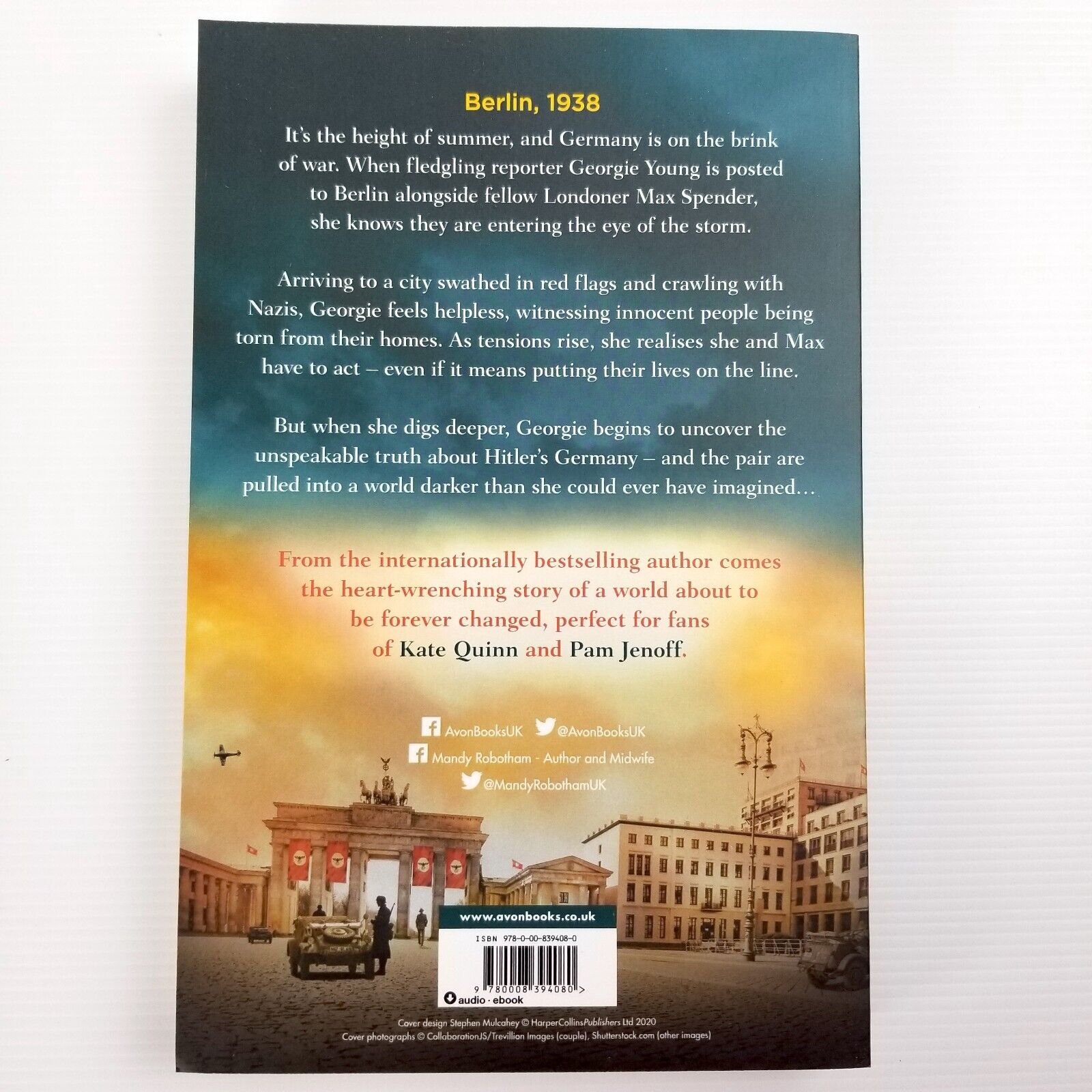 The Berlin Girl by Mandy Robotham (Paperback, 2020) WWII Germany Fiction Novel