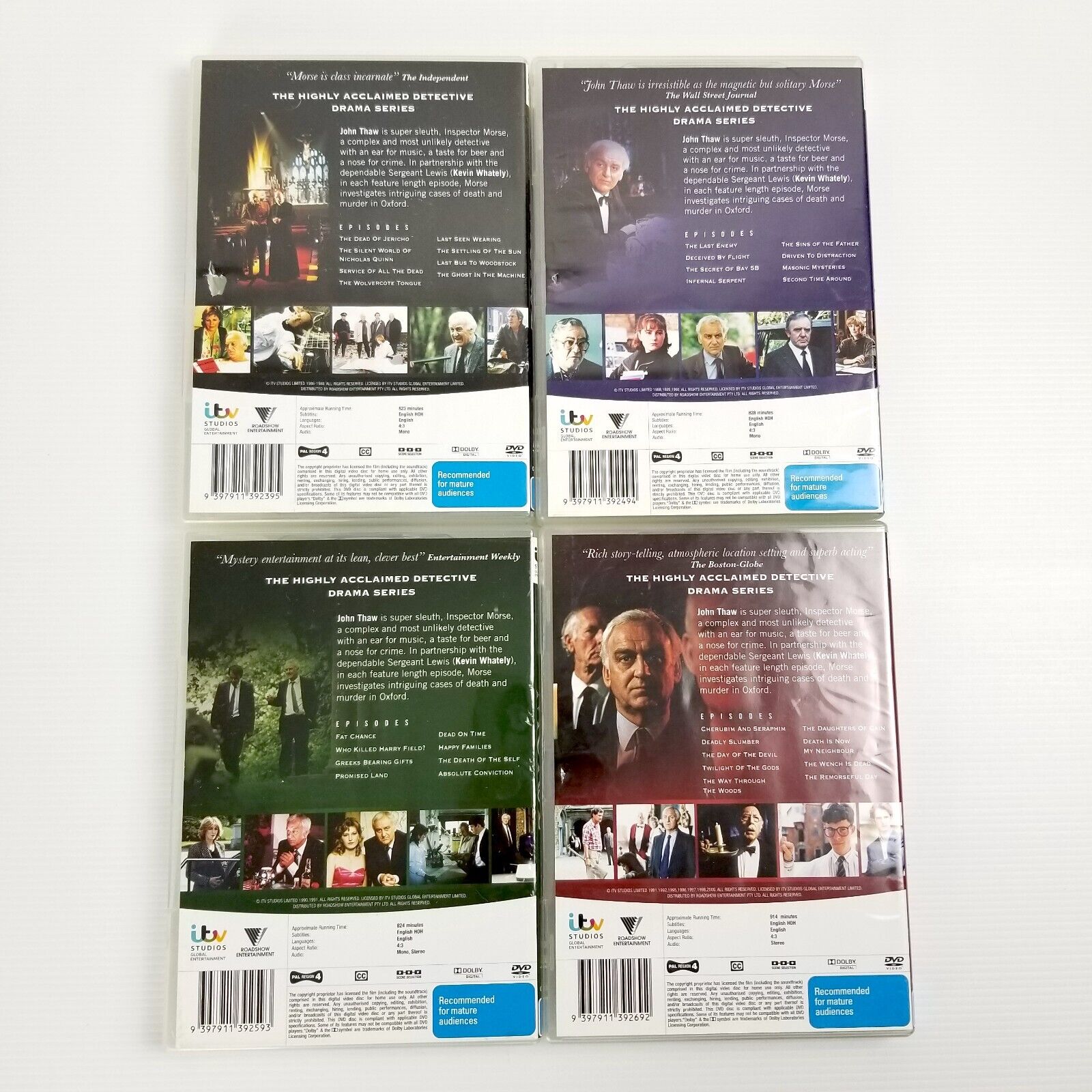 4-Pack DVD Bundle Inspector Morse Series Vol 1 2 3 4 (17 Discs) PAL Region 4 Lot