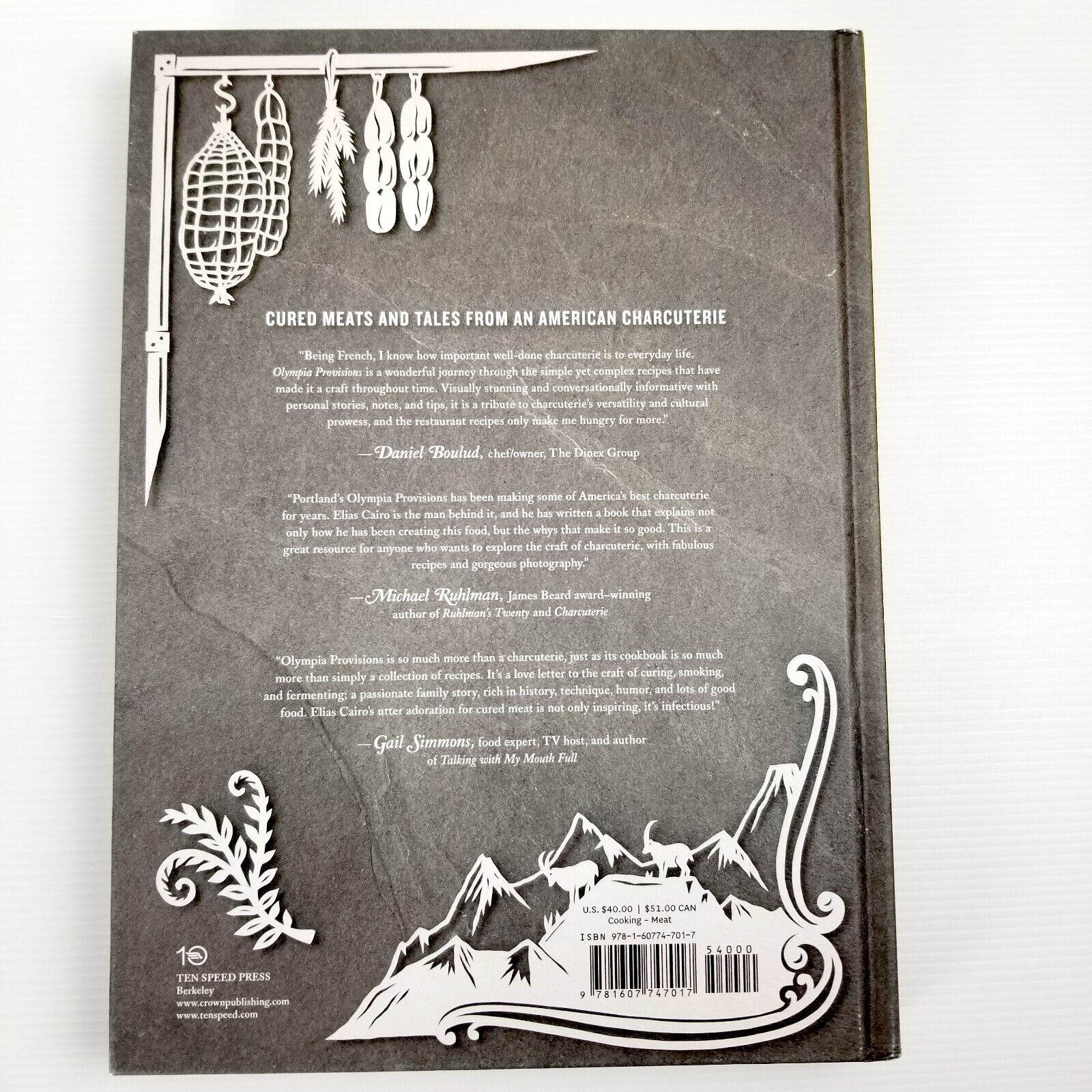 Olympia Provisions Cured Meats and Tales American Charcuterie Hardcover Cookbook