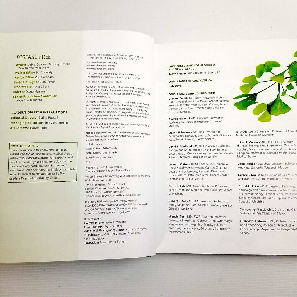 Disease Free: Proven Ways to Help Prevent 75+ Common Problems (Hardcover, 2016)