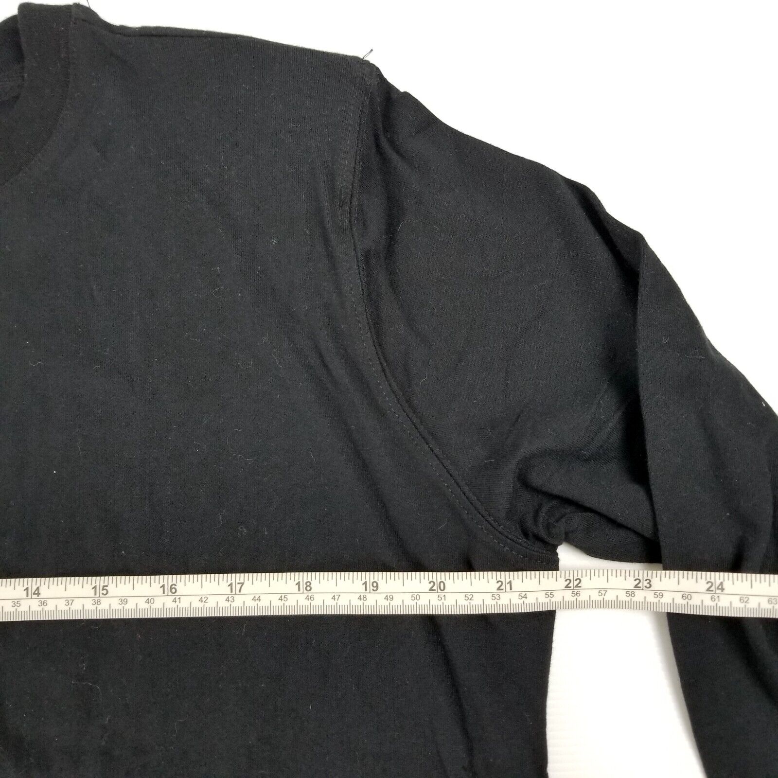 Cotton On Size S Padded Shoulder Long Sleeve Top 100% Cotton 100% Recycled Black