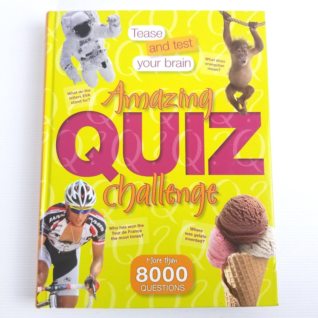 Amazing Quiz Challenge: More than 8000 Questions (Hardcover, 2012) Trivia Brain