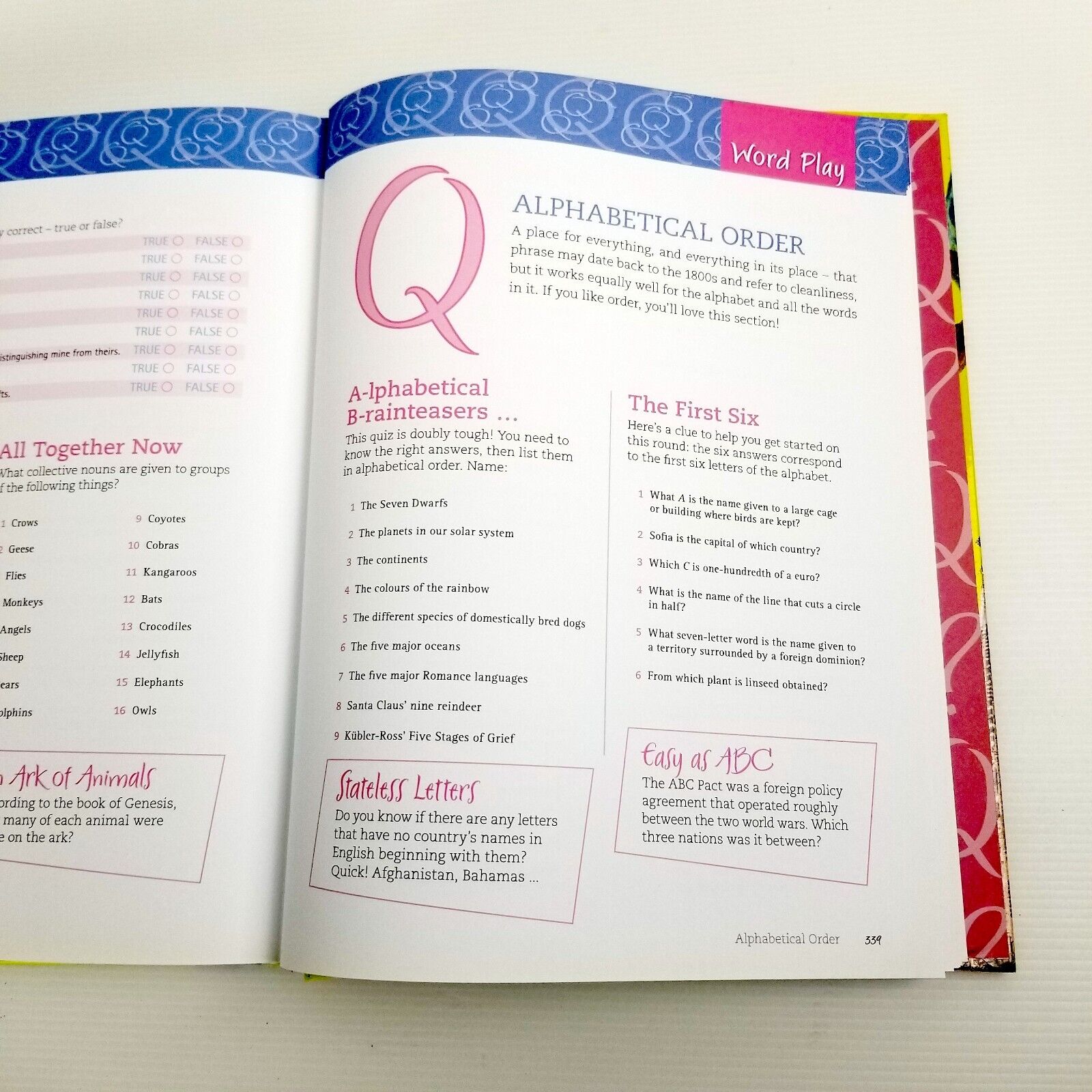 Amazing Quiz Challenge: More than 8000 Questions (Hardcover, 2012) Trivia Brain