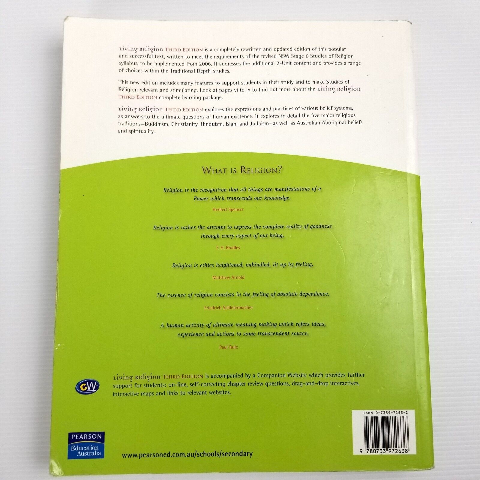 Living Religion by Morrissey (Paperback, 2005) Third Edition 3RD ED Textbook