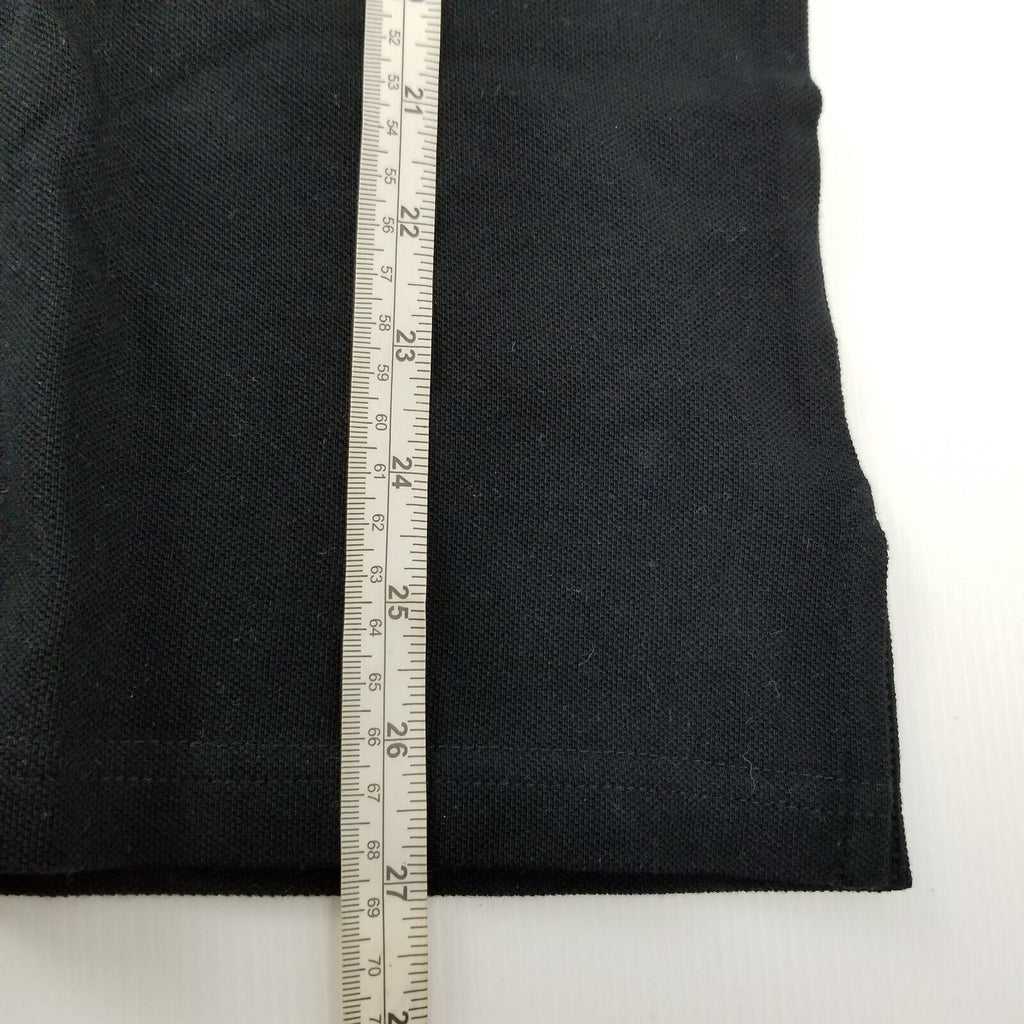 Beverly Hills Polo Club Men's Black Polo Shirt Short Sleeve Button Up Collared