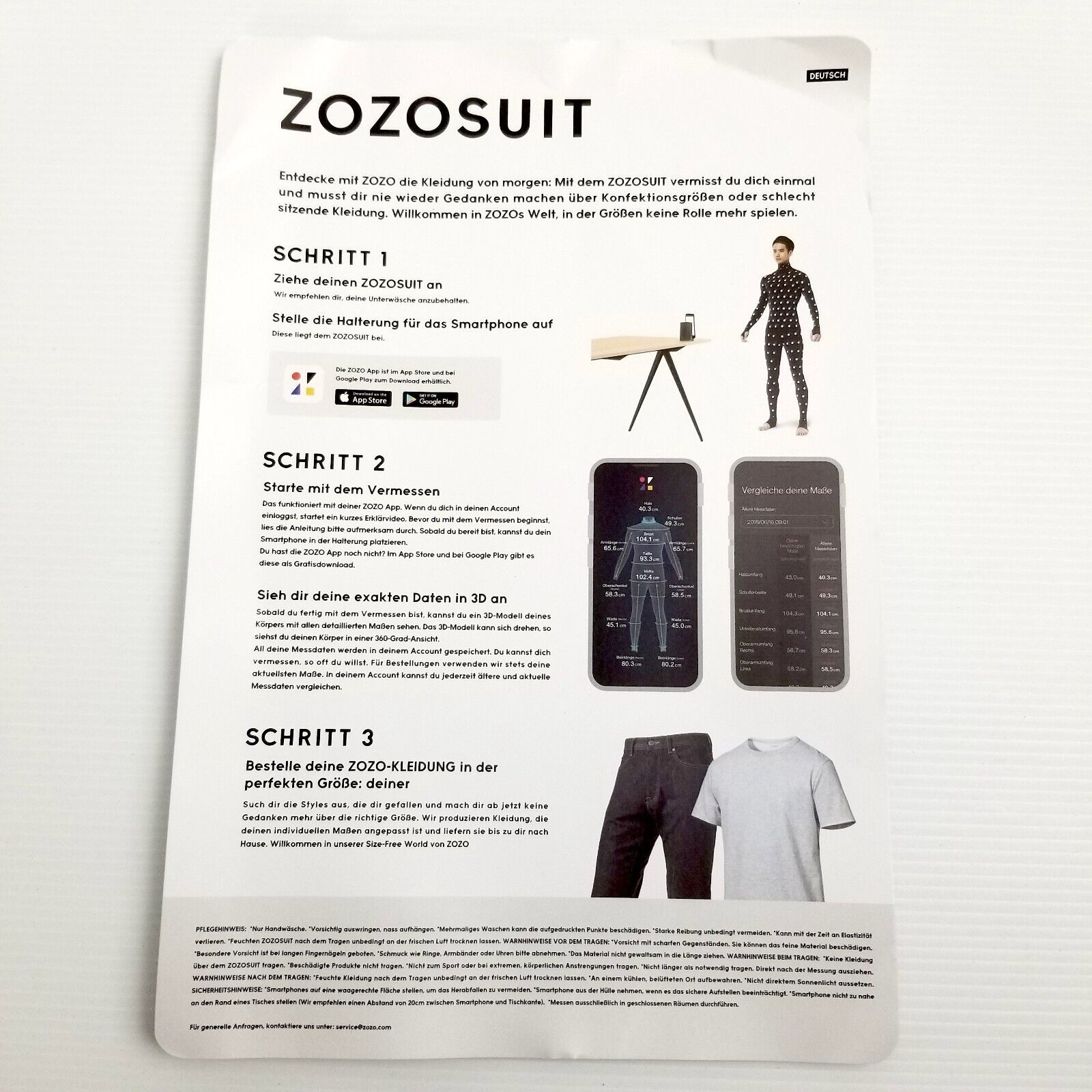 ZOZOSUIT 1st Gen Full Body Zozo Suit 3D Scan Costume Size 6/XS/US 2 Black White