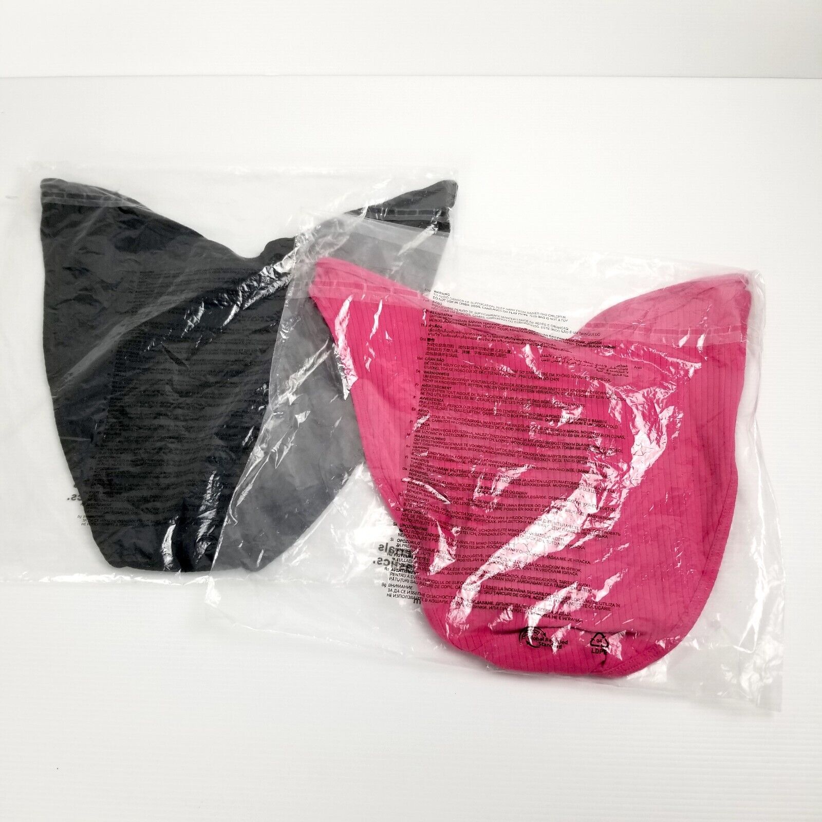 2pc Cotton On Undies: Organic Cotton Rib Bikini Brief Size Small Black Hot Pink