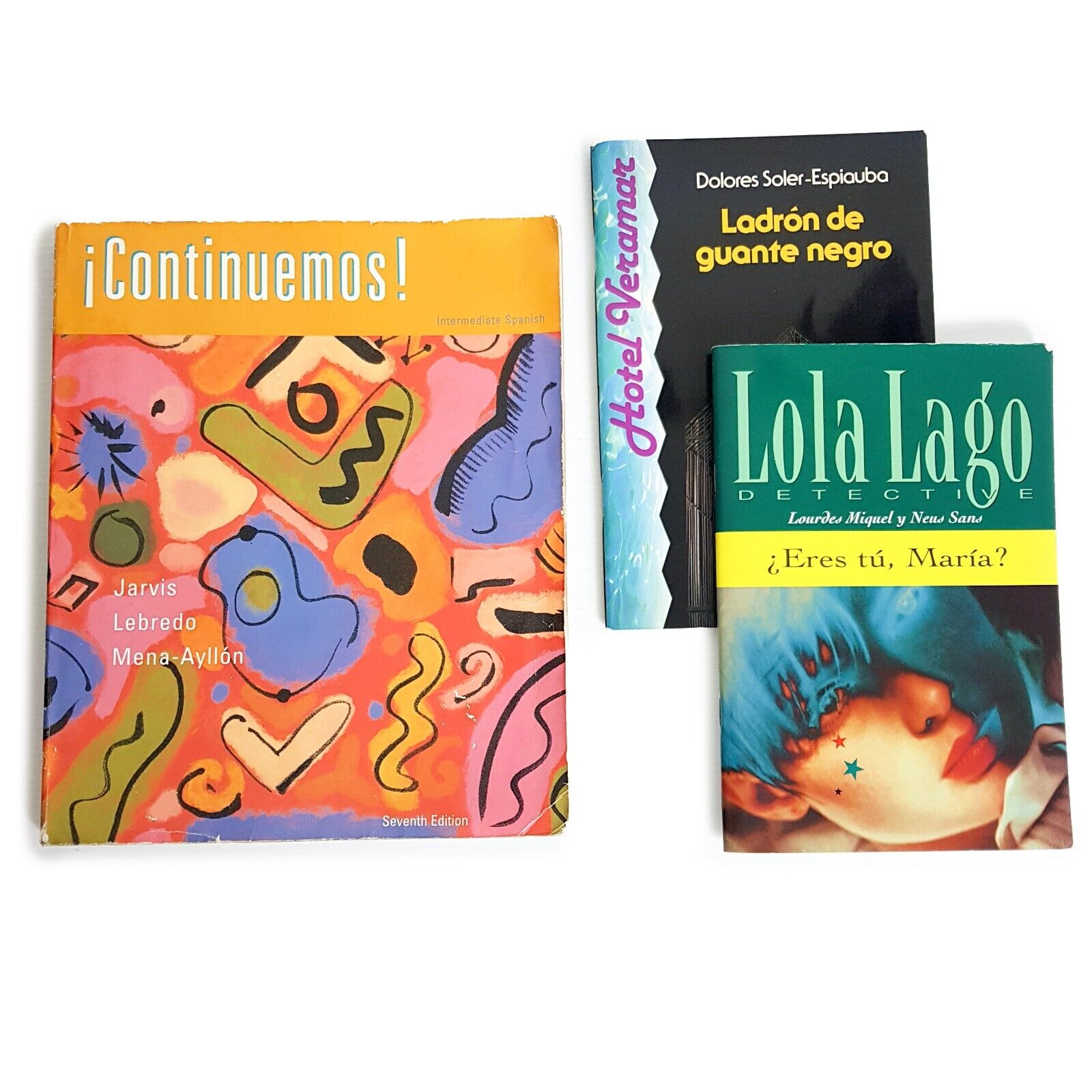 3pc Lot Books Learn Spanish Textbooks Int-Adv Continuemos! by Ana C. Jarvis