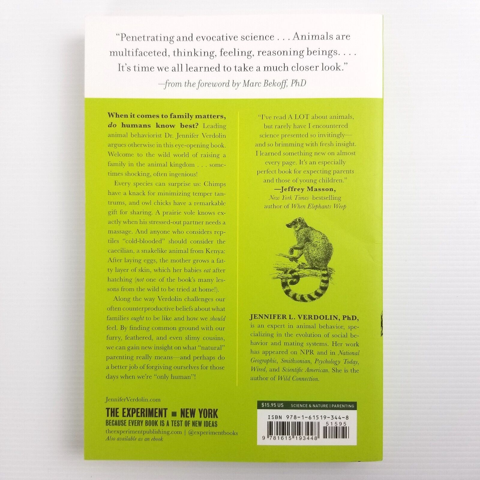 Raised by Animals by biologist Jennifer Verdolin PhD (Paperback, 2017)