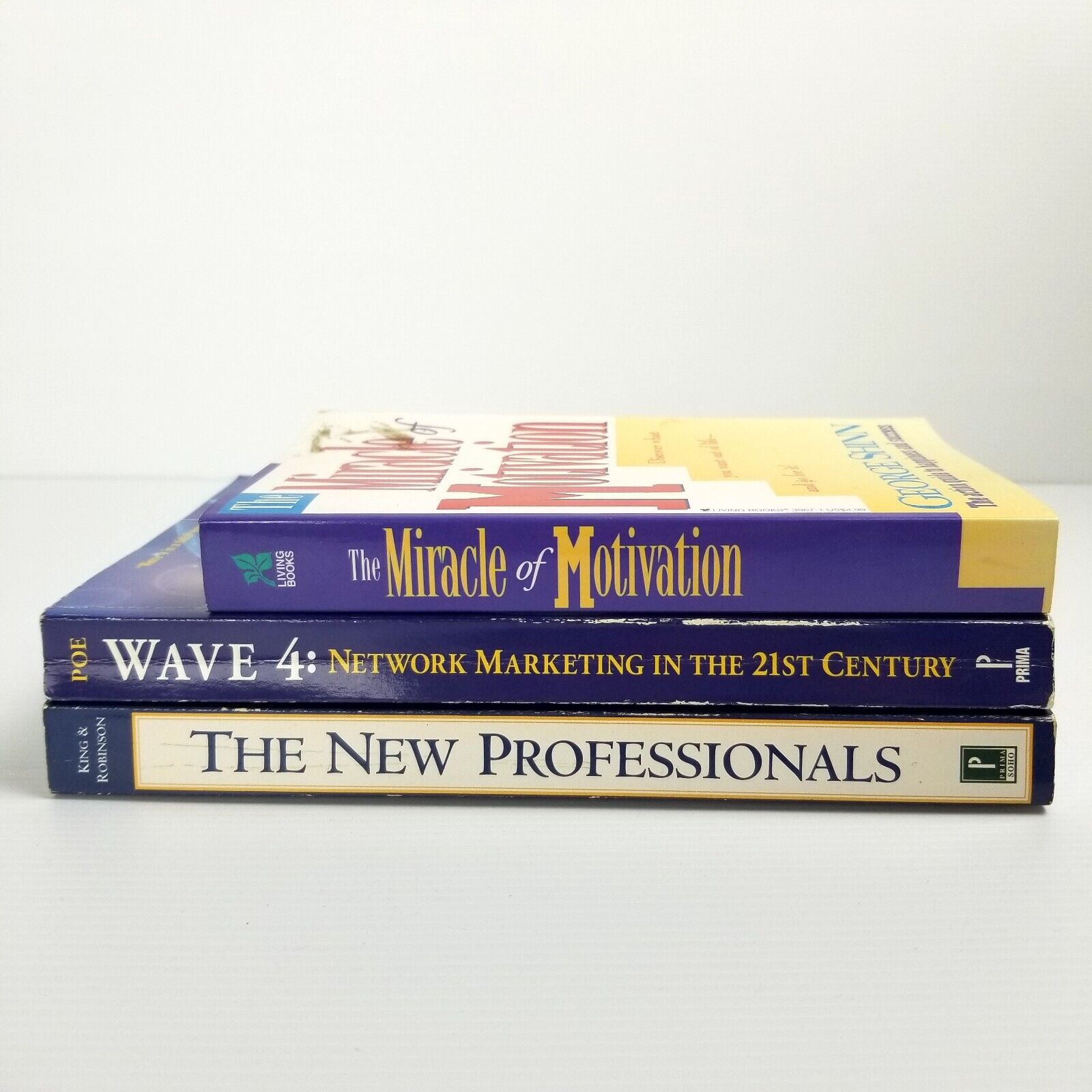 3pk Book Bundle: Network Marketing New Professionals Wave4 Miracle of Motivation