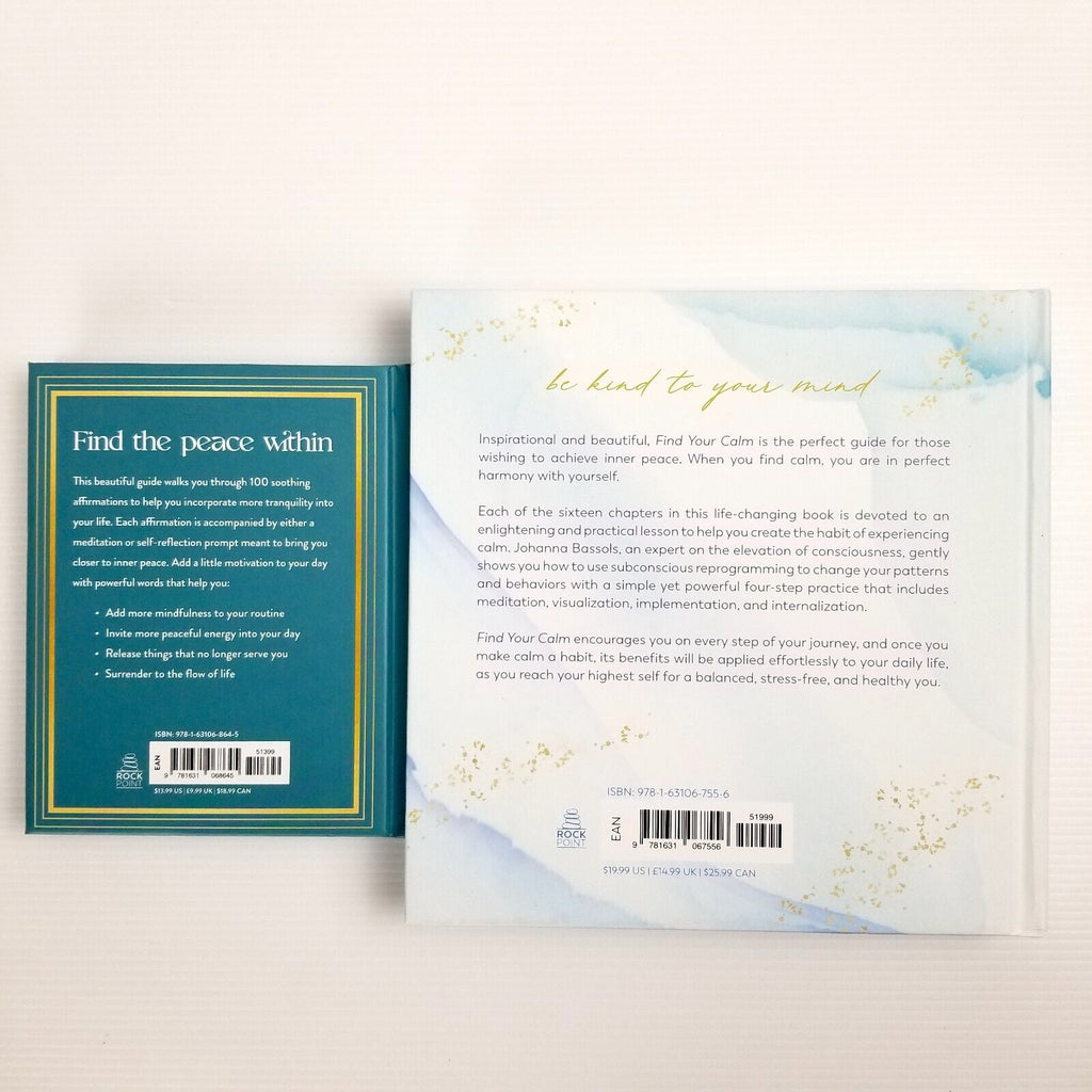 2pk Book Bundle: Calm & Find Your Calm, Hardcover, Mindfulness Wellbeing Peace