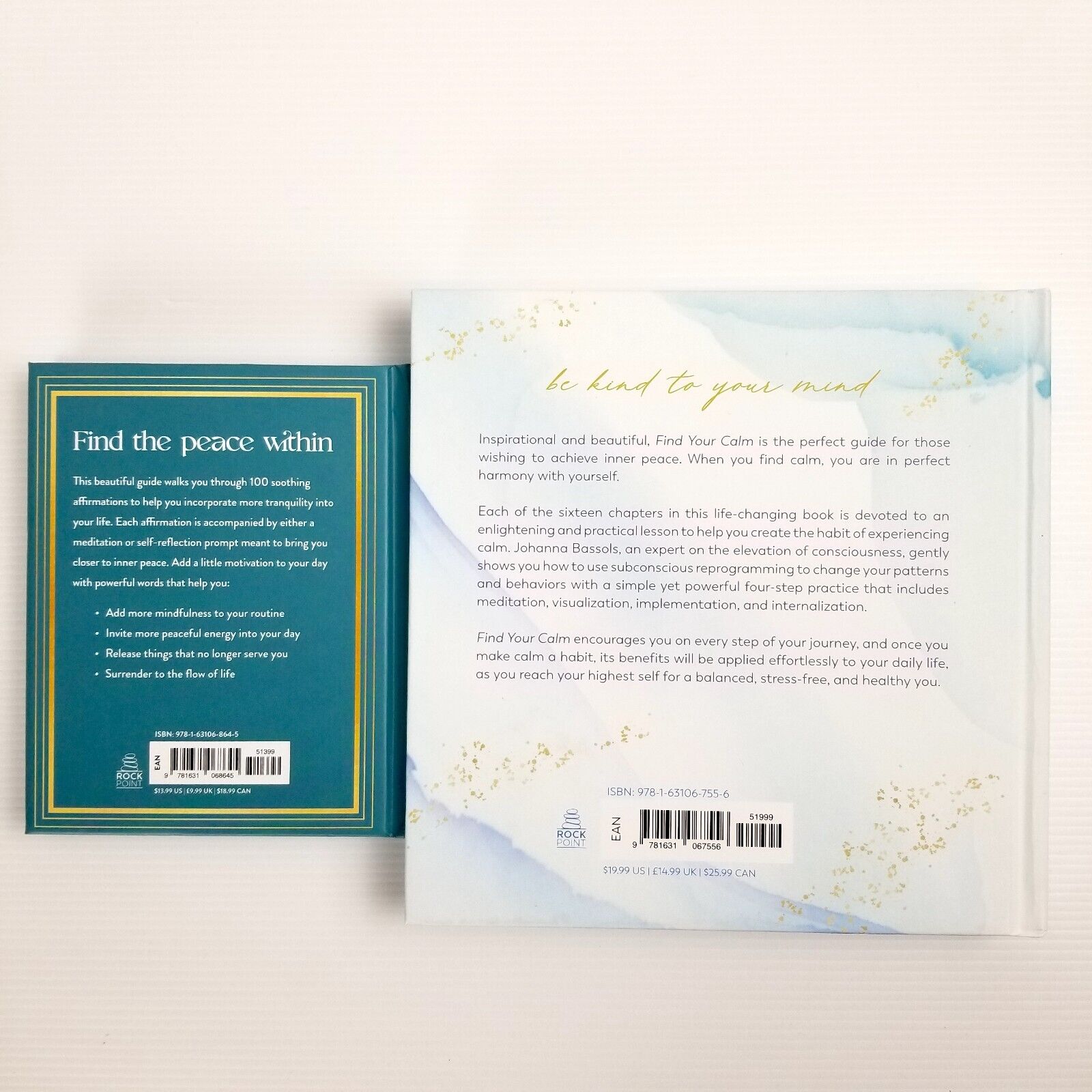 2pk Book Bundle: Calm & Find Your Calm, Hardcover, Mindfulness Wellbeing Peace