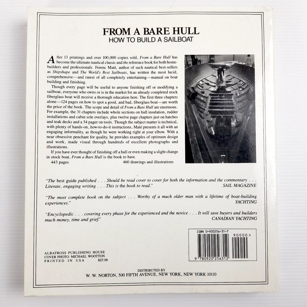 From a Bare Hull: How to Build a Sailboat by Ferenc Mate (Paperback, 1995)