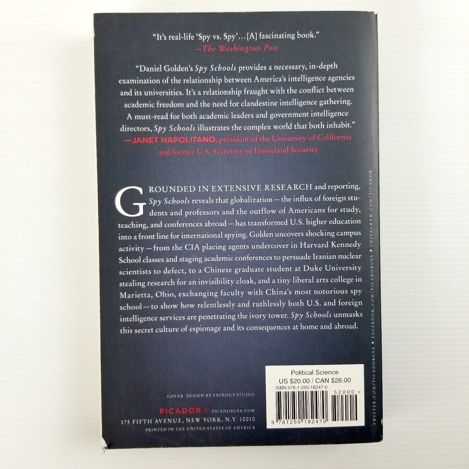Spy Schools: CIA, FBI, and Foreign Intelligence by Daniel Golden, Paperback 2018
