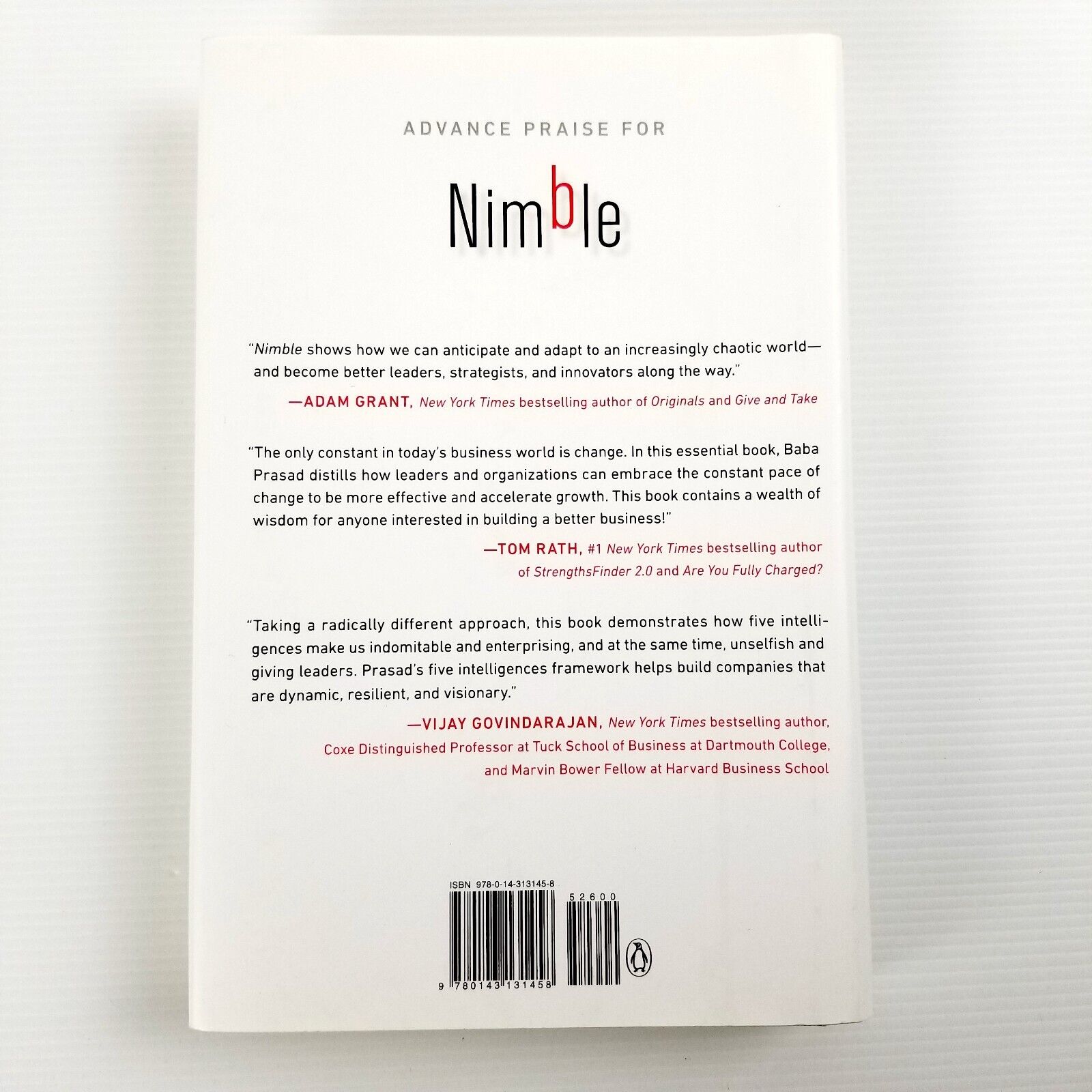 Nimble: Make Yourself and Your Company Resilient by Baba Prasad (Hardcover 2018)